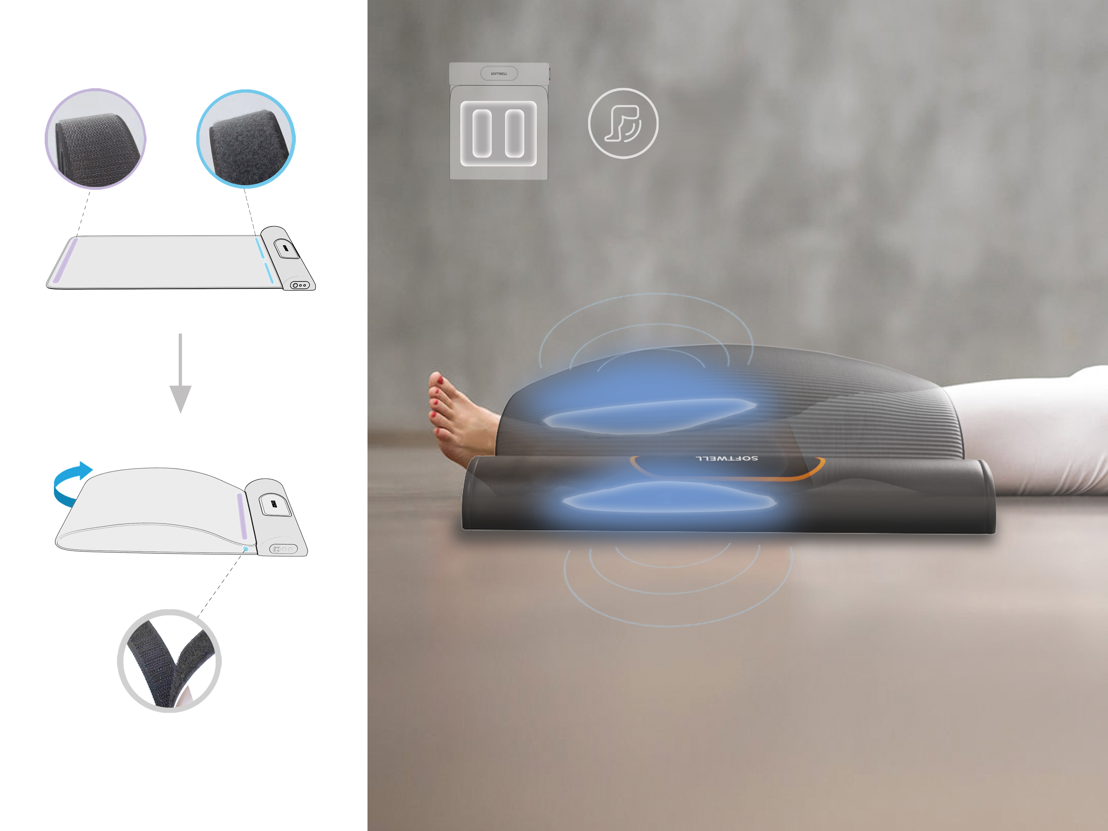 Softwell smart leg massage cushion