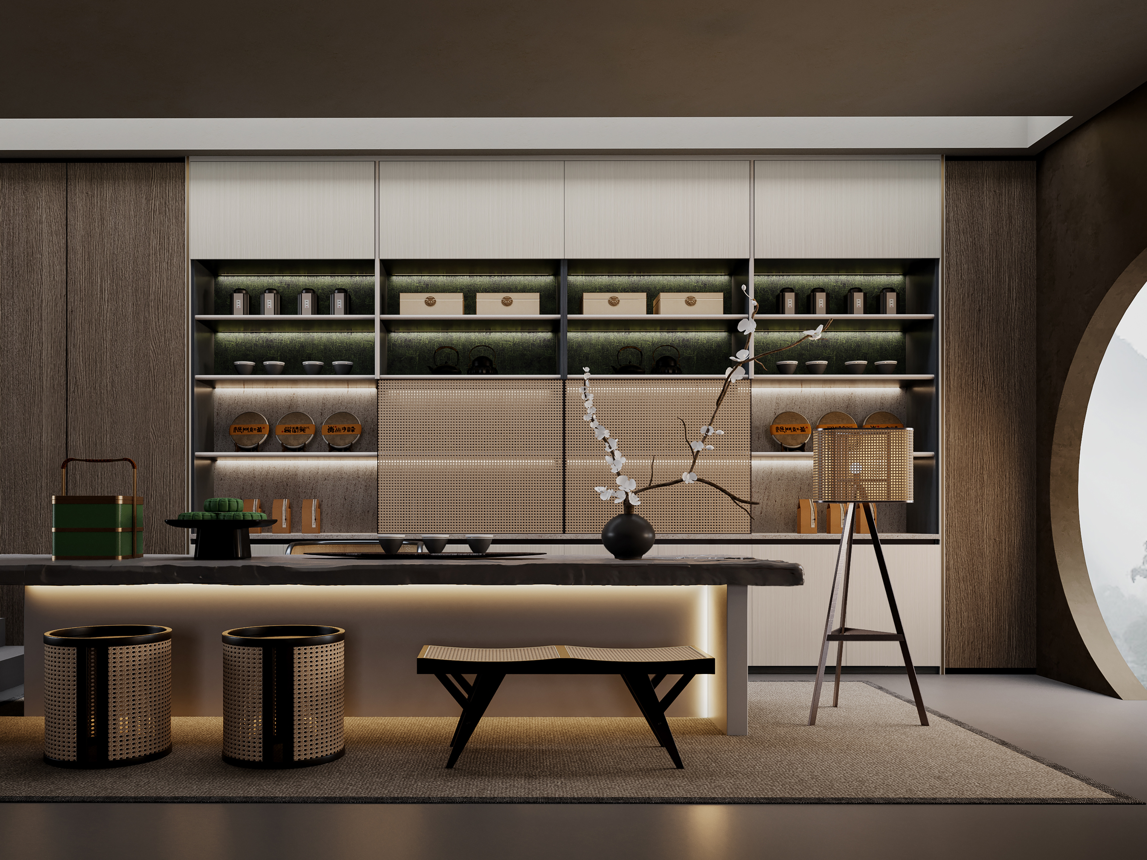 Rattan and crane