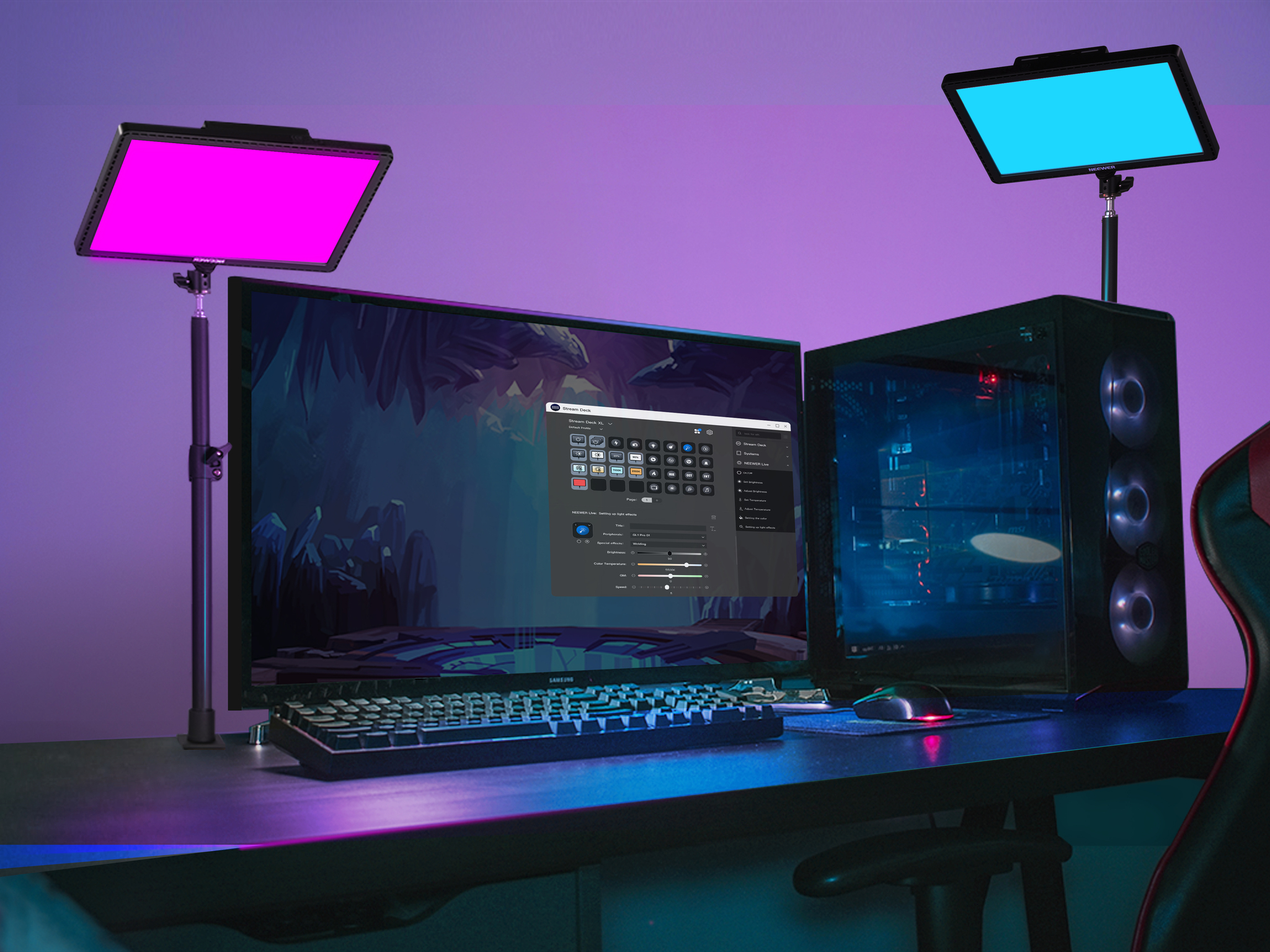 NEEWER GL1C Key Light Streaming Light