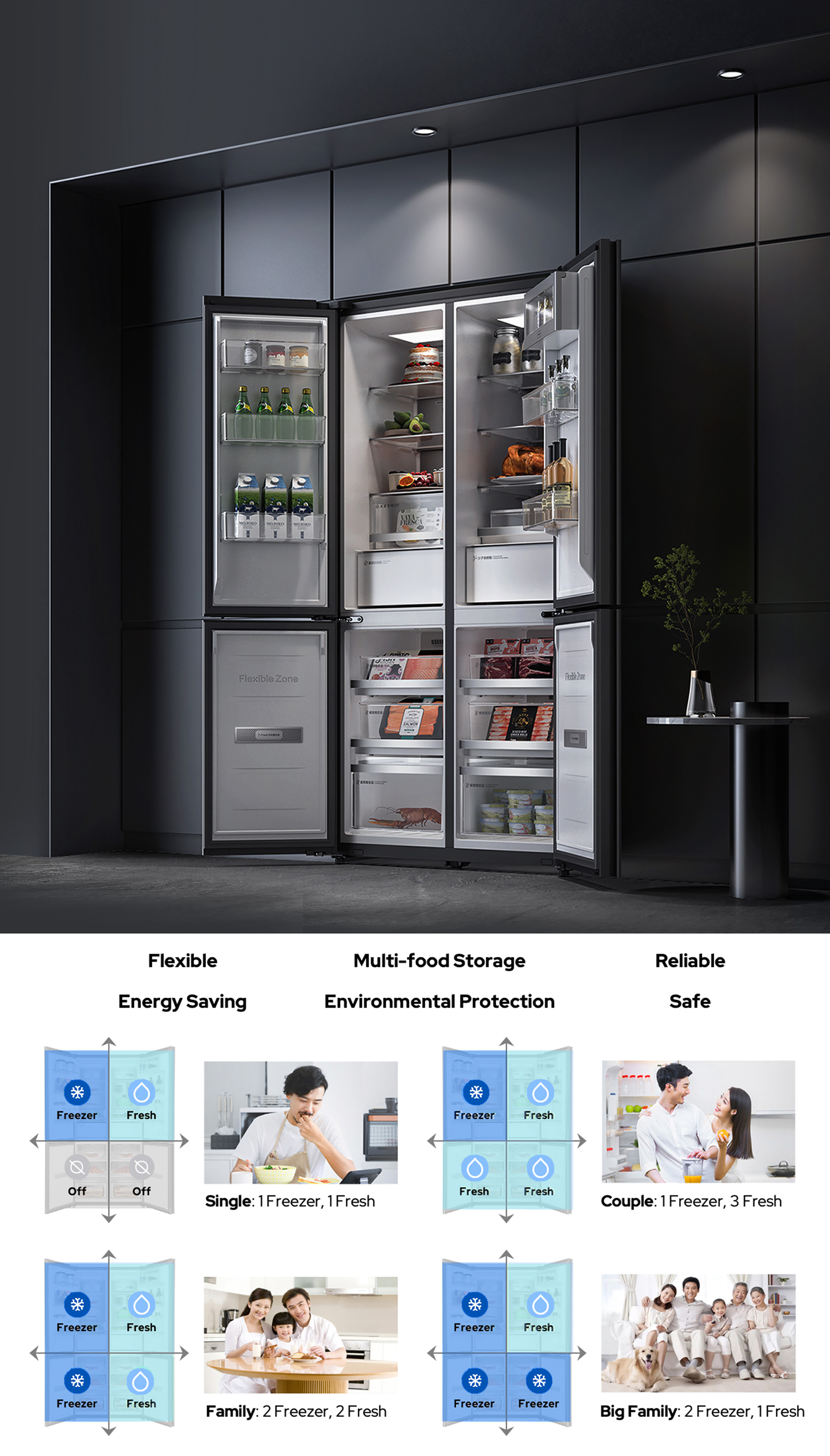 TCL Free-Transform-Zone Series Refrigerator