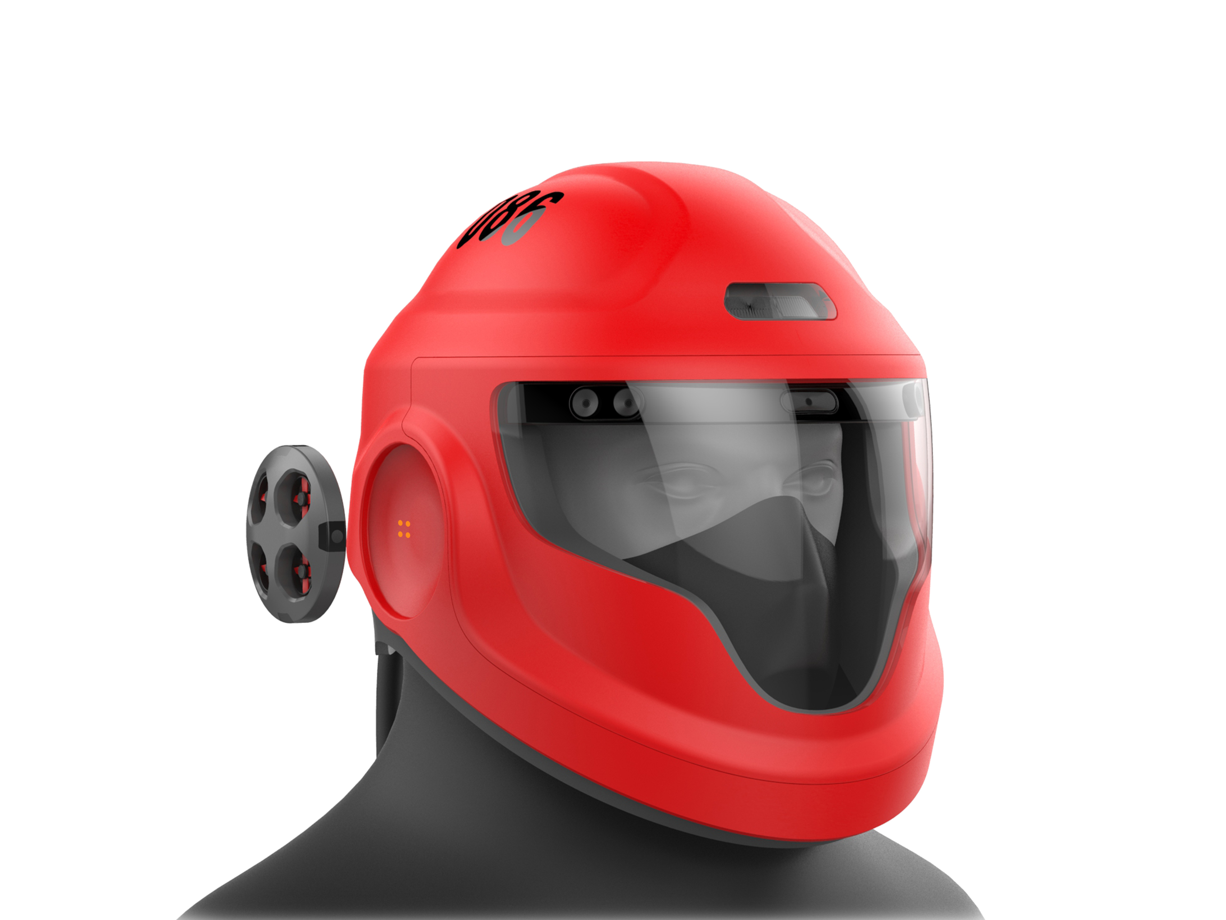 AR Fire-fighting UAV Helmet