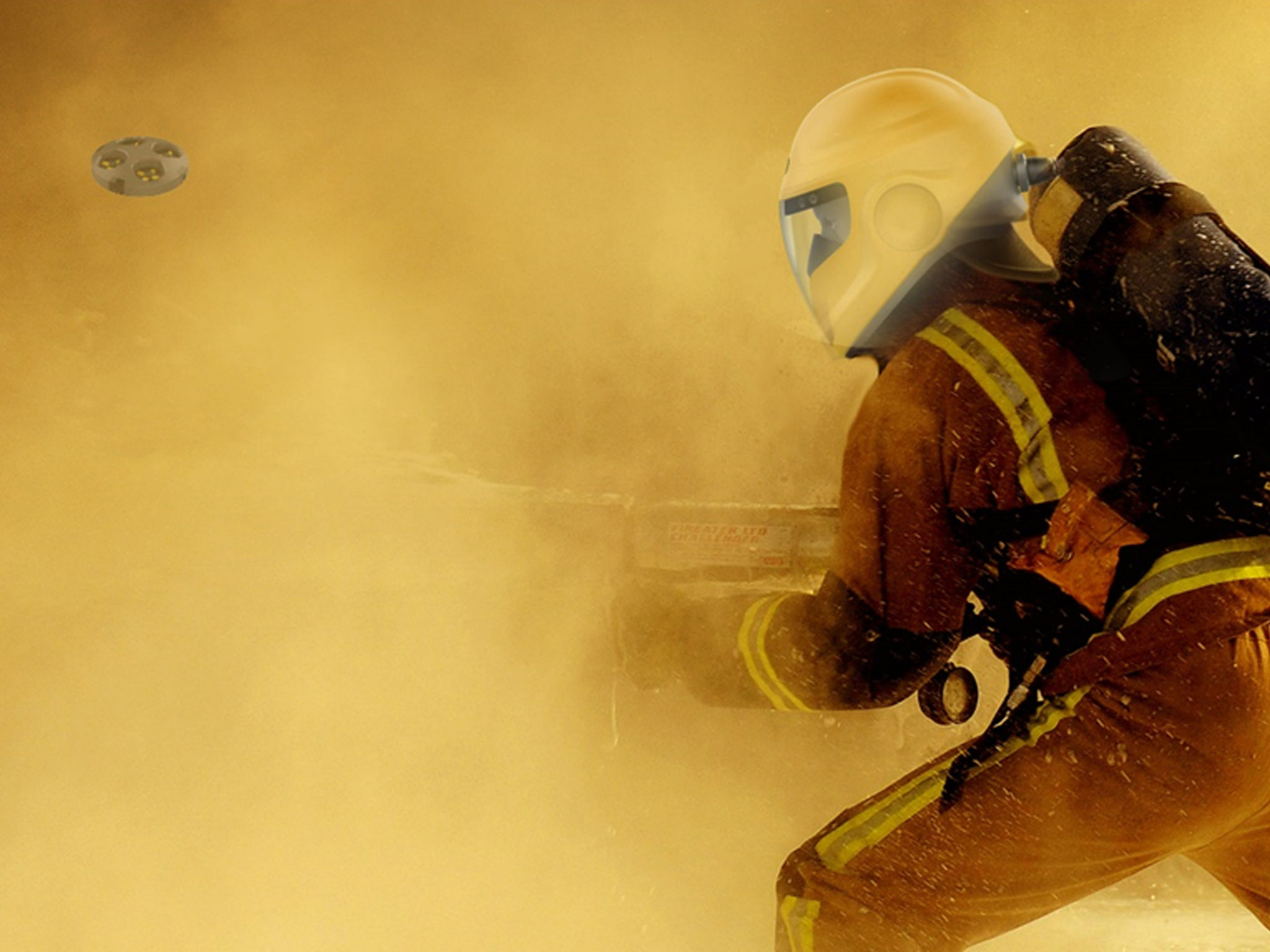 AR Fire-fighting UAV Helmet