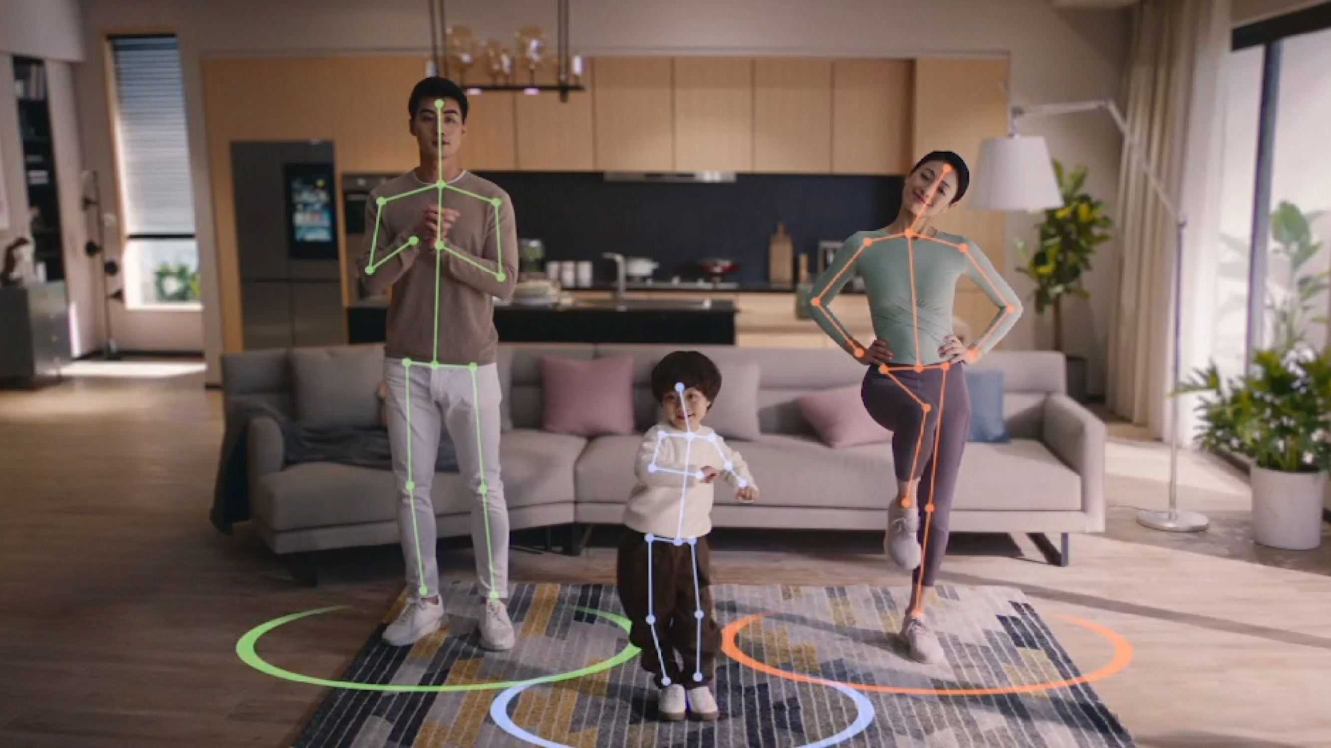 AI Fitness of three persons