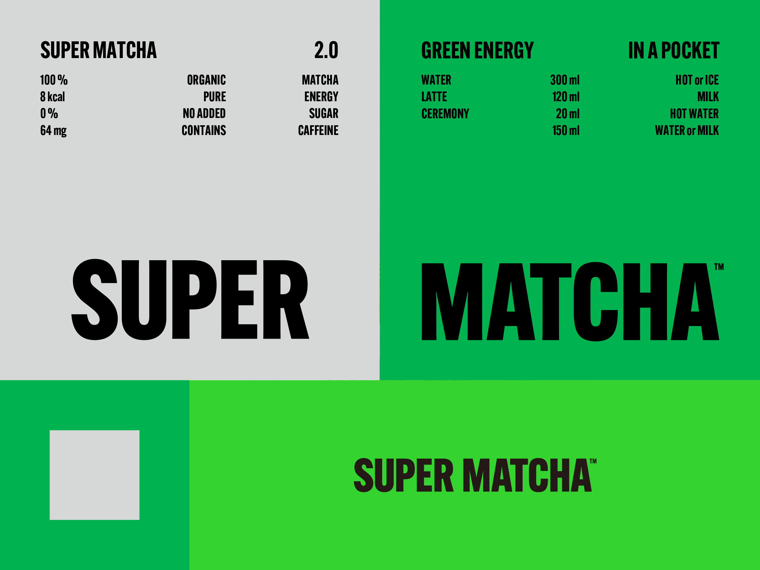 SUPER MATCHA 2.0: Brand Identity Renewal Design