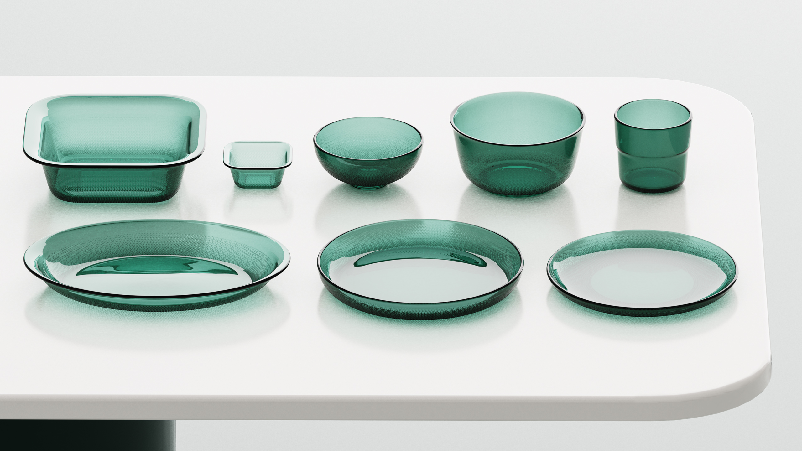 Revived Colorful Glass Dinnerware