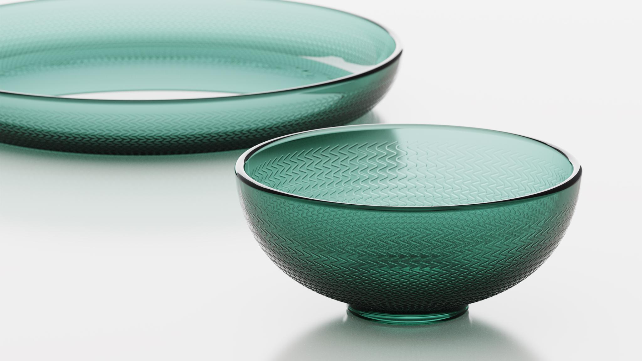 Revived Colorful Glass Dinnerware