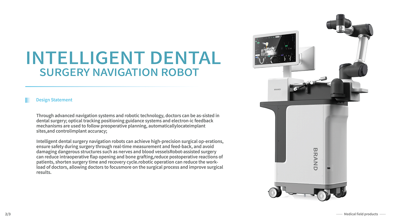 Intelligent Dental Surgery Navigation Robot