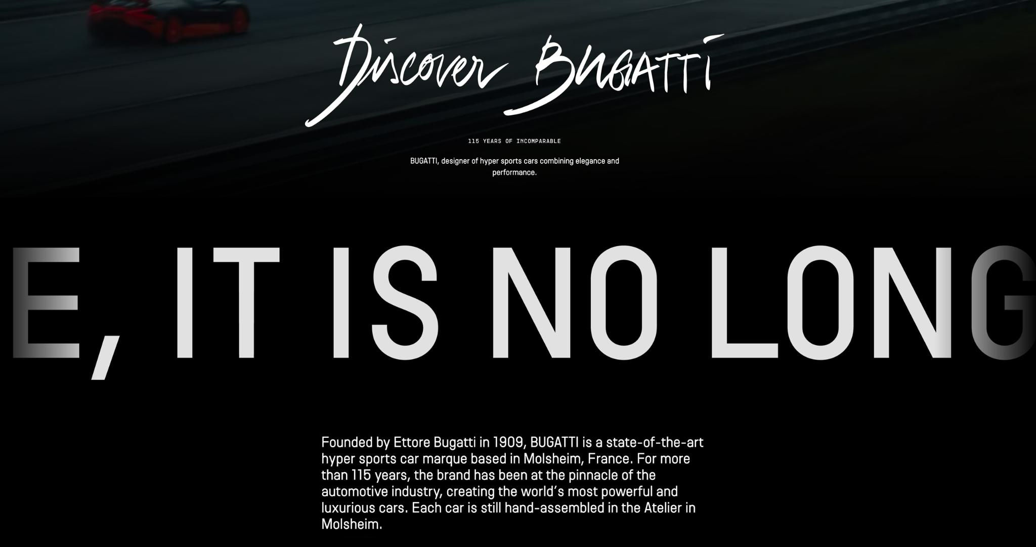 Bugatti Website