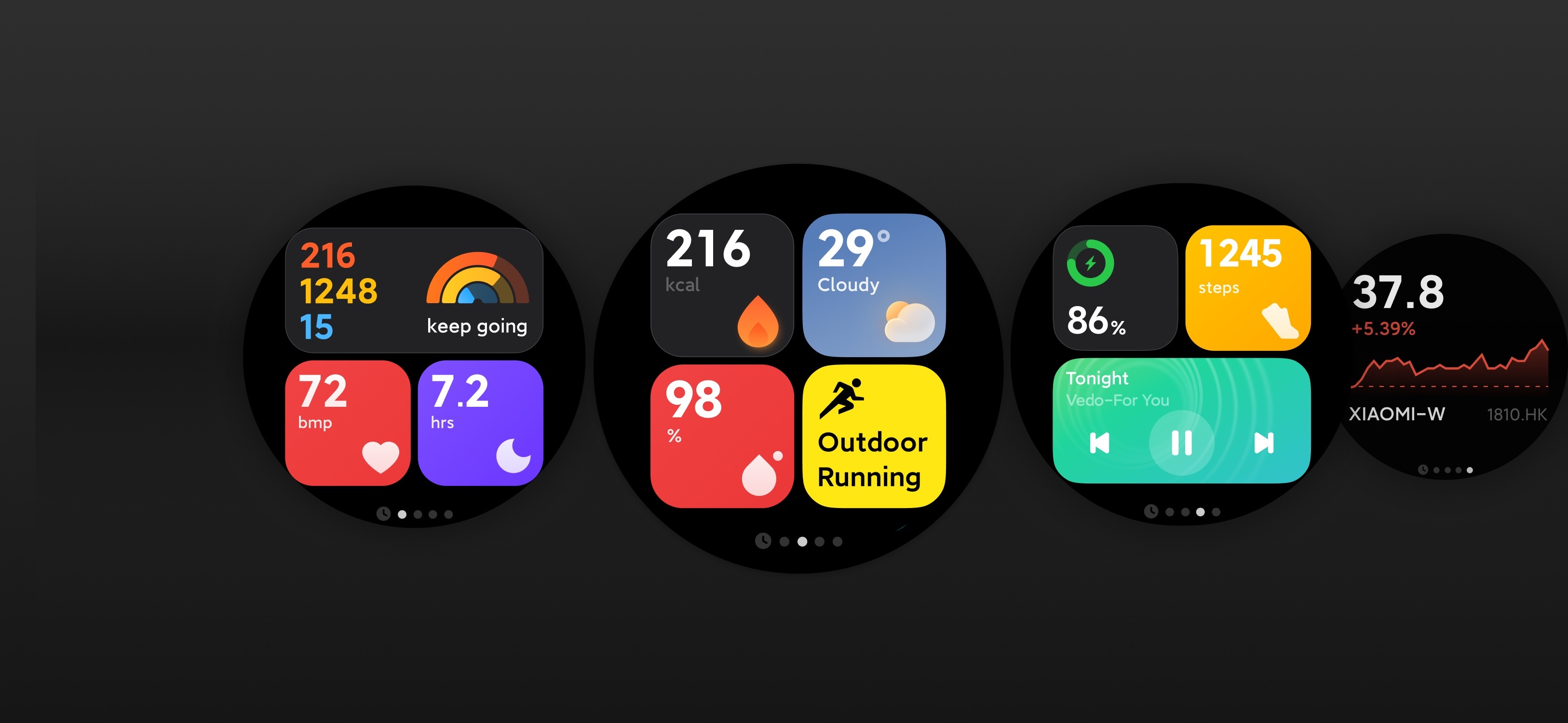 Widget UI for XIAOMI Watch Color 2