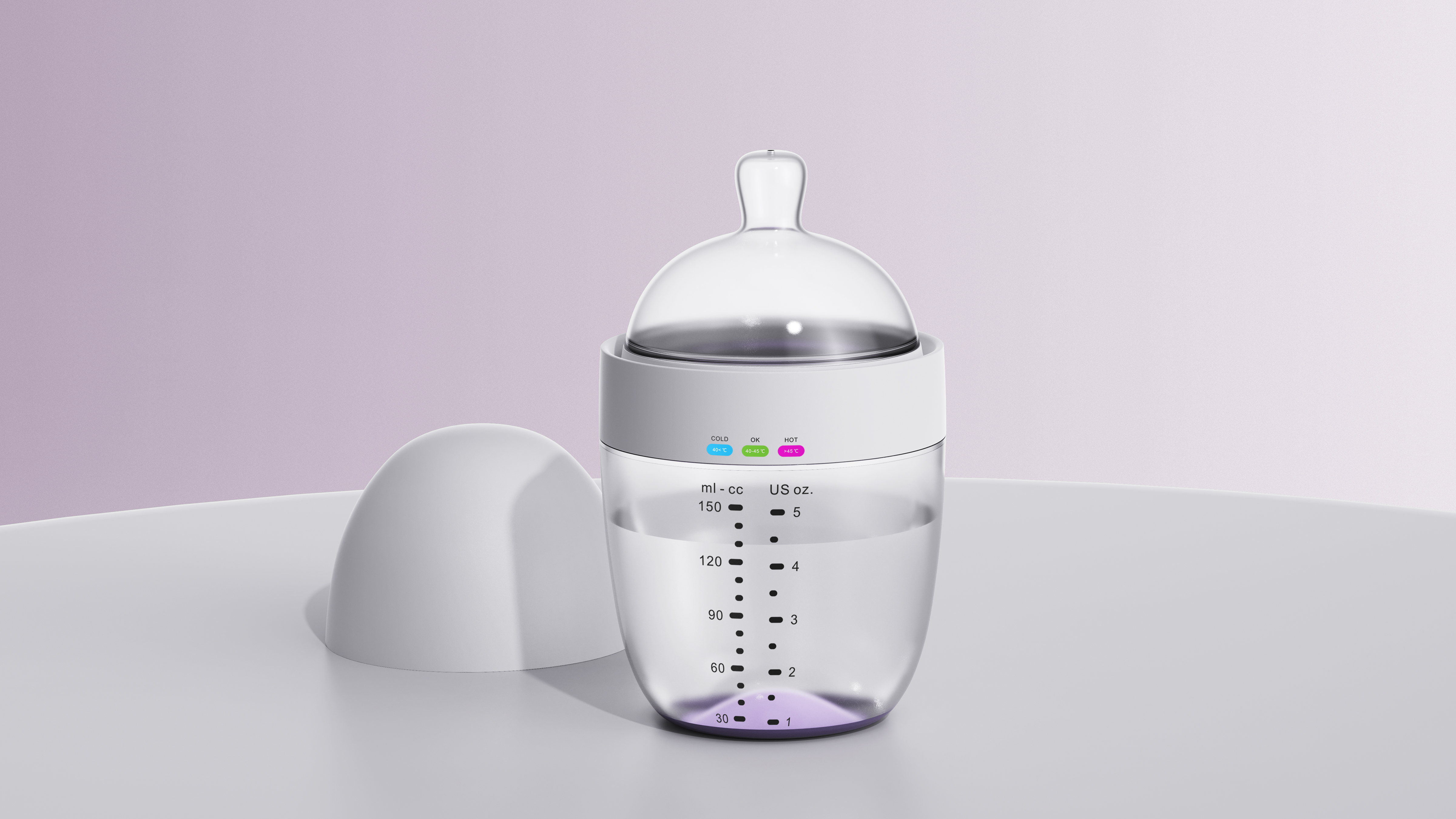 Heat-sensitive Baby Bottle