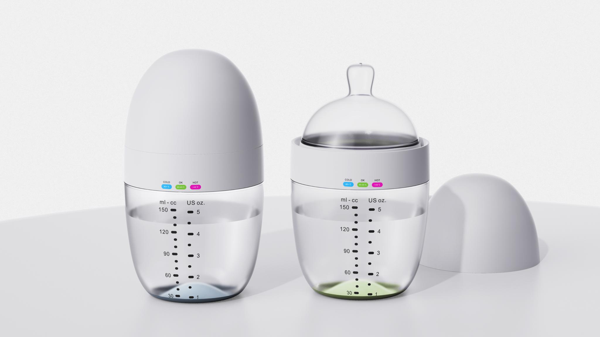 Heat-sensitive Baby Bottle