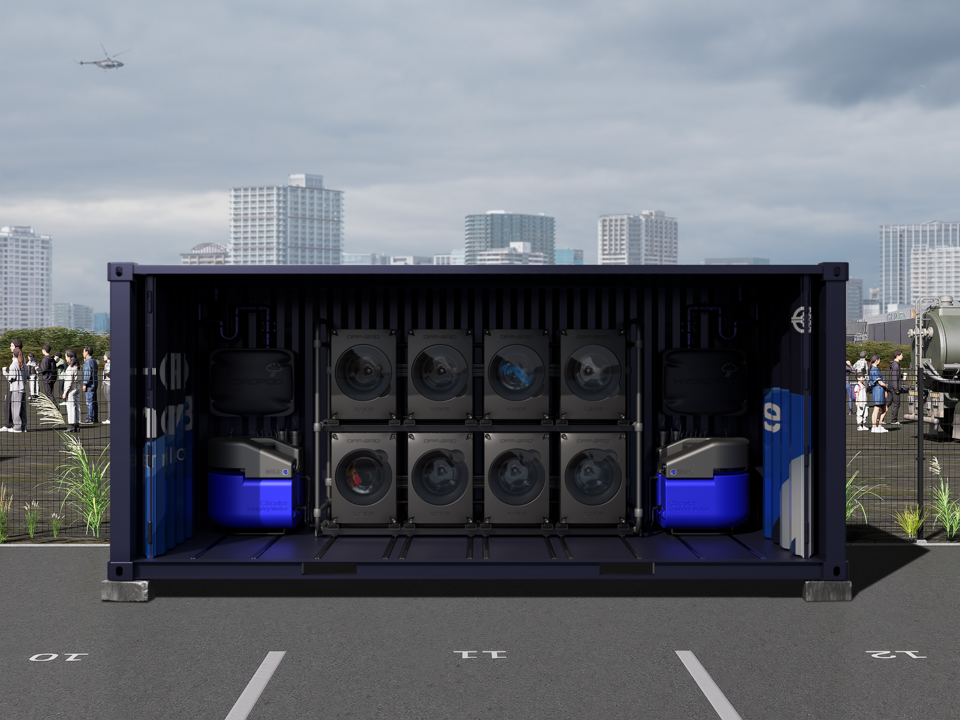 "OFF-GRID" Laundry Base for Disaster Resilience