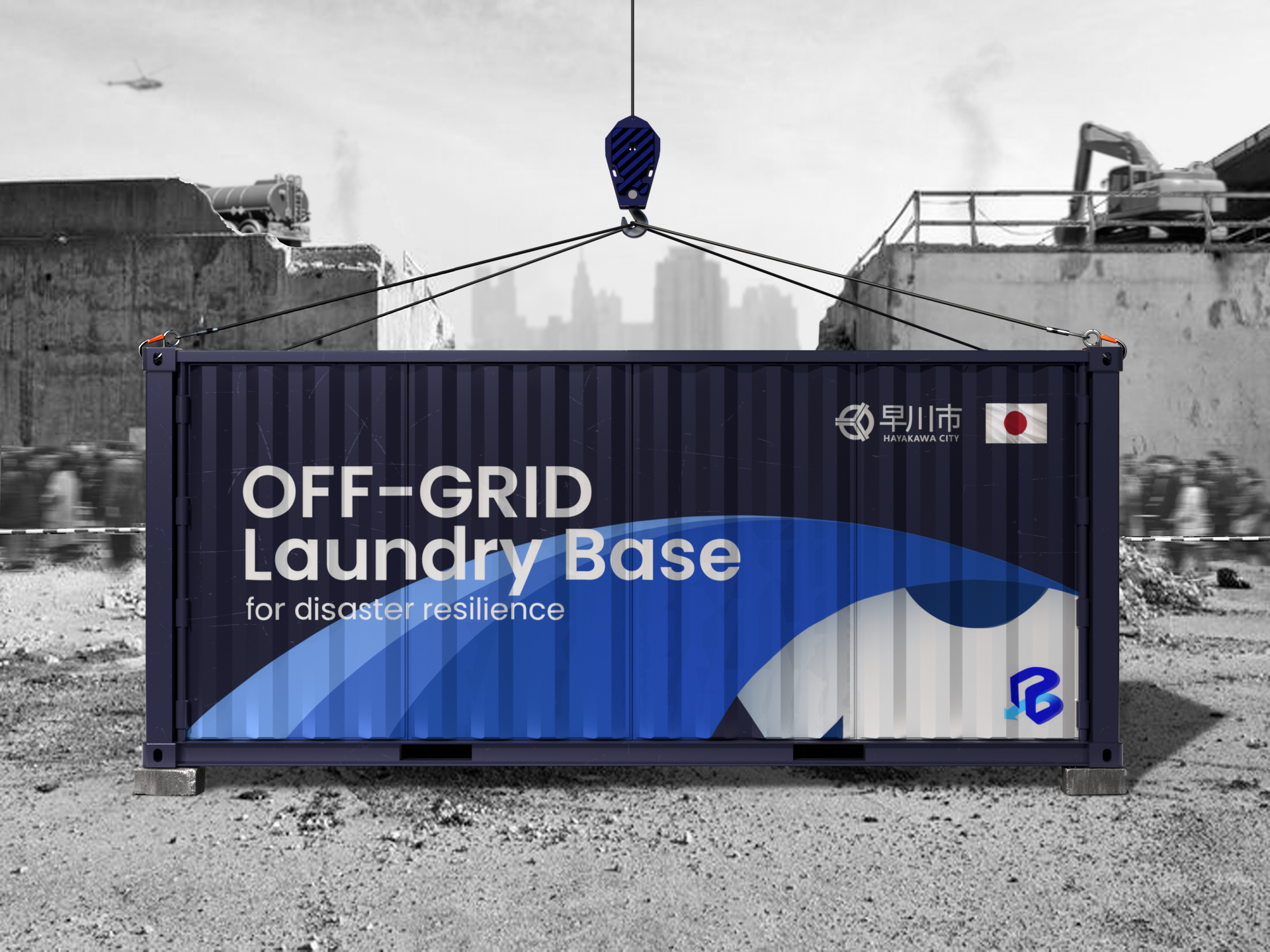 "OFF-GRID" Laundry Base for Disaster Resilience