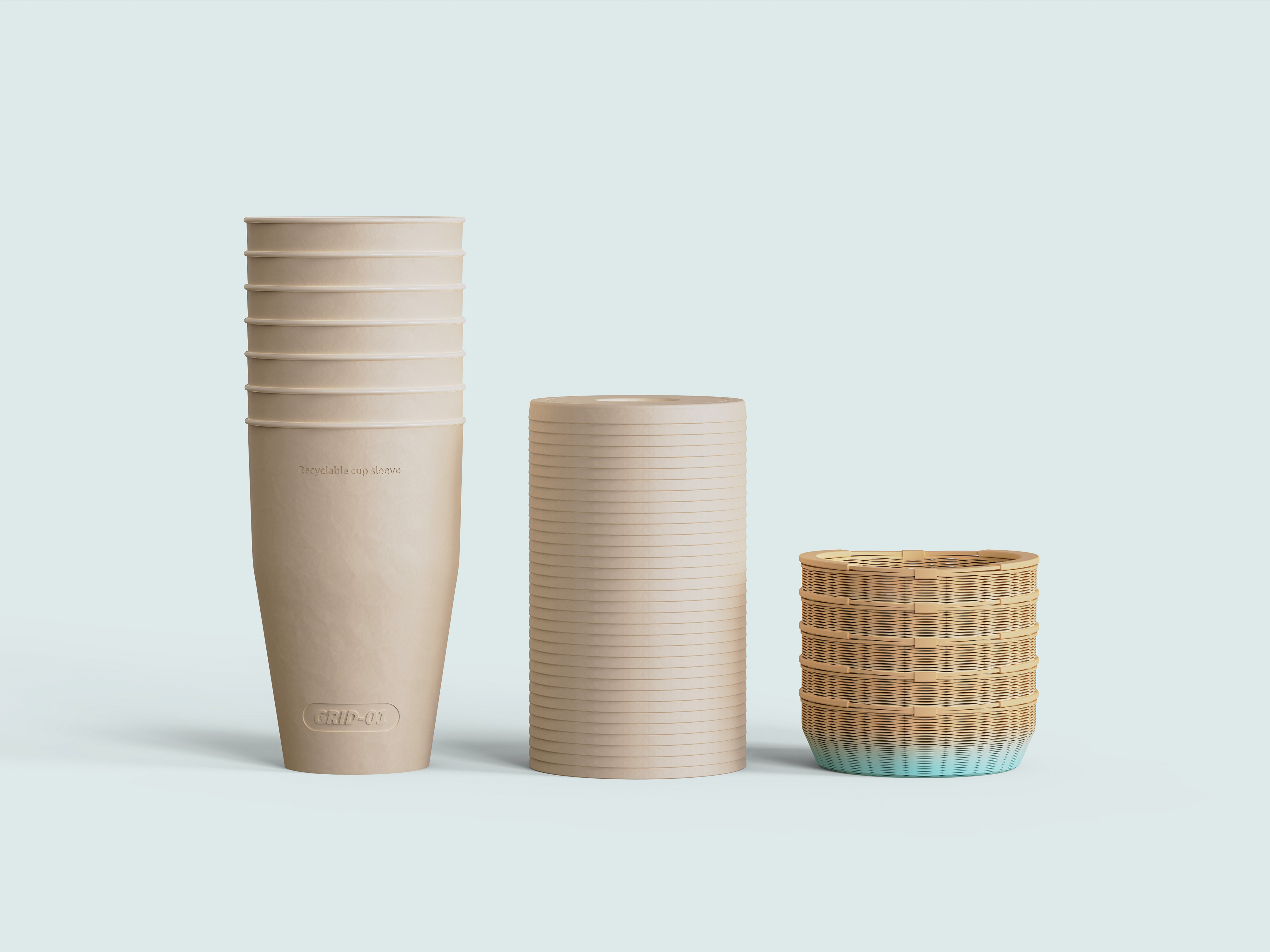 Accordion paper cup