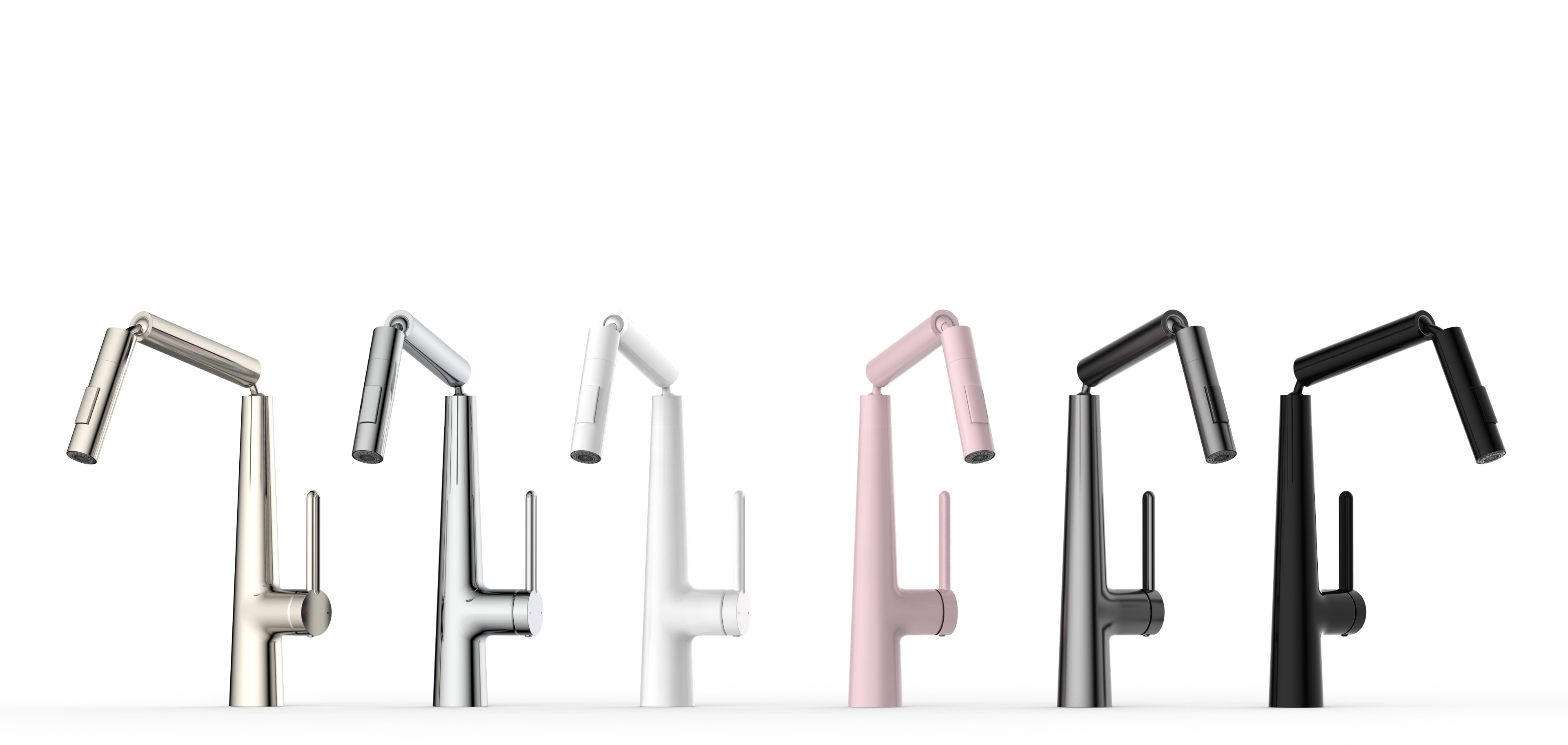 Three-section kitchen faucet