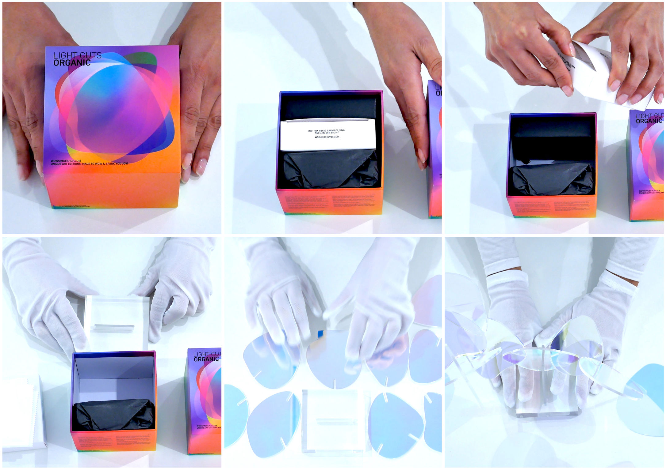 Light Cuts and Cloud Mobiles Packaging