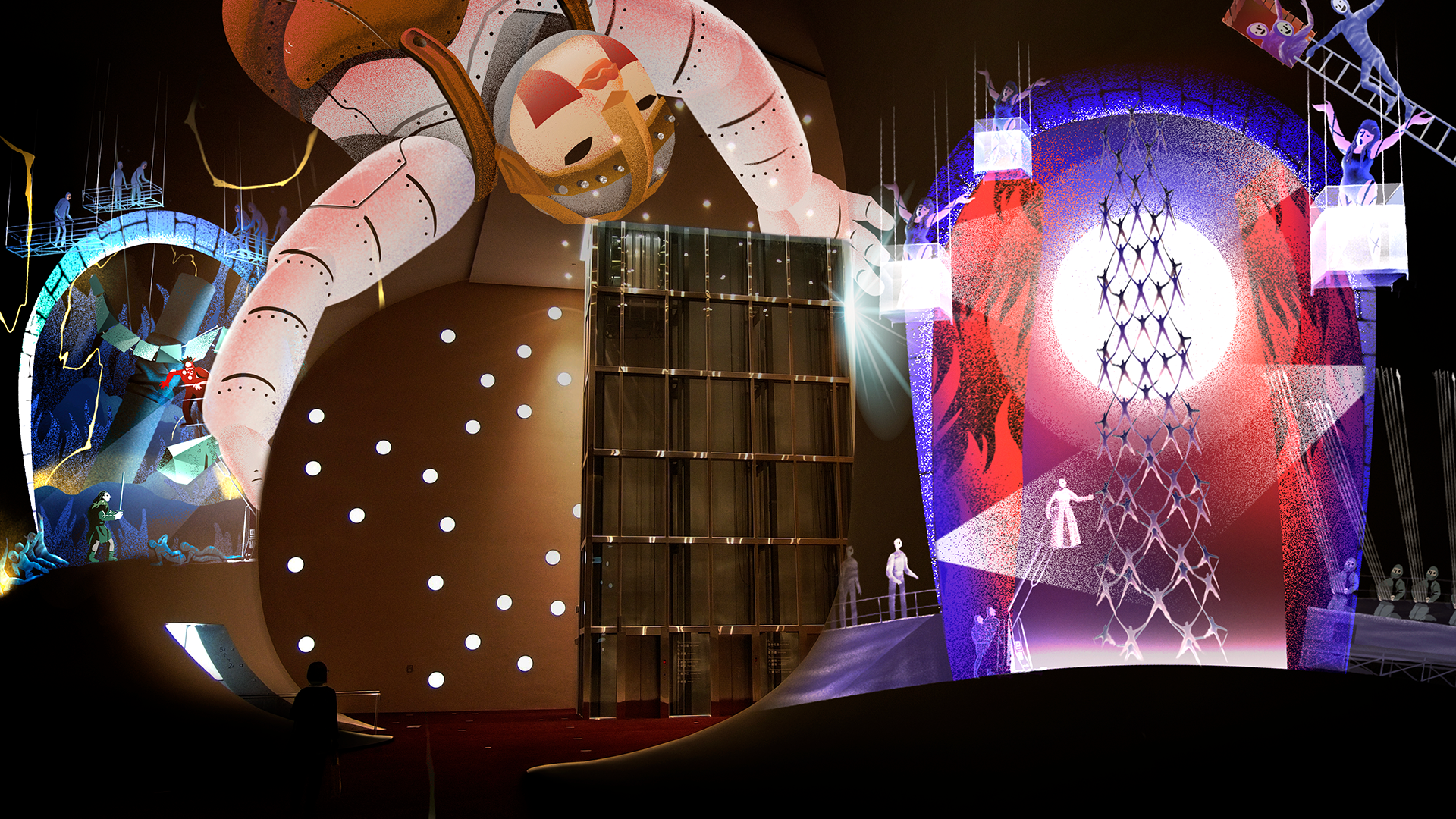NTT 5th Anniversary Interactive Projection Mapping