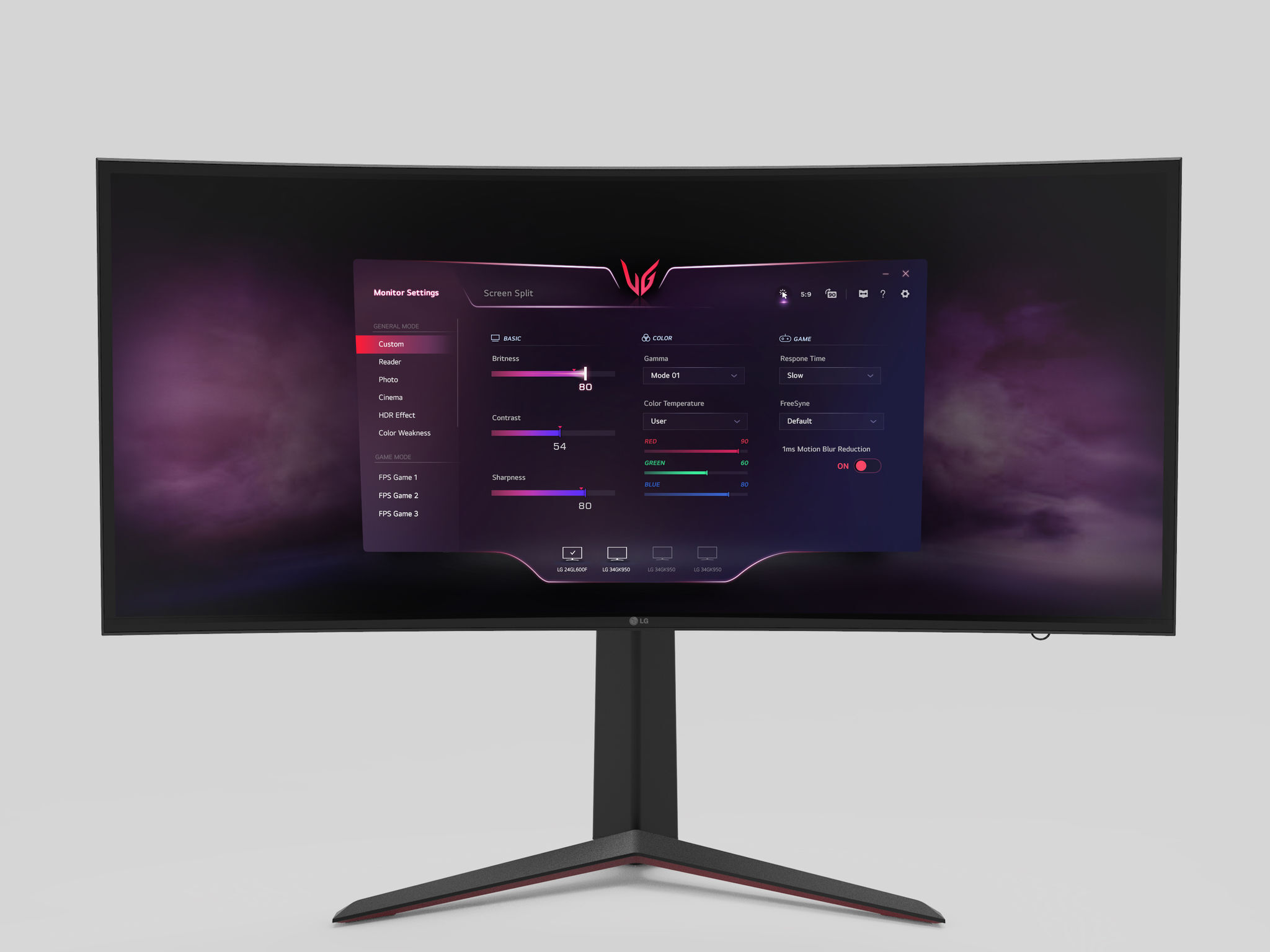 LG UltraGear™ Gaming Monitor UX/GUI