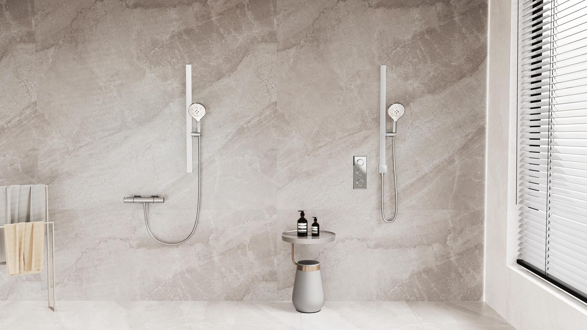 Modular aluminium shower column system