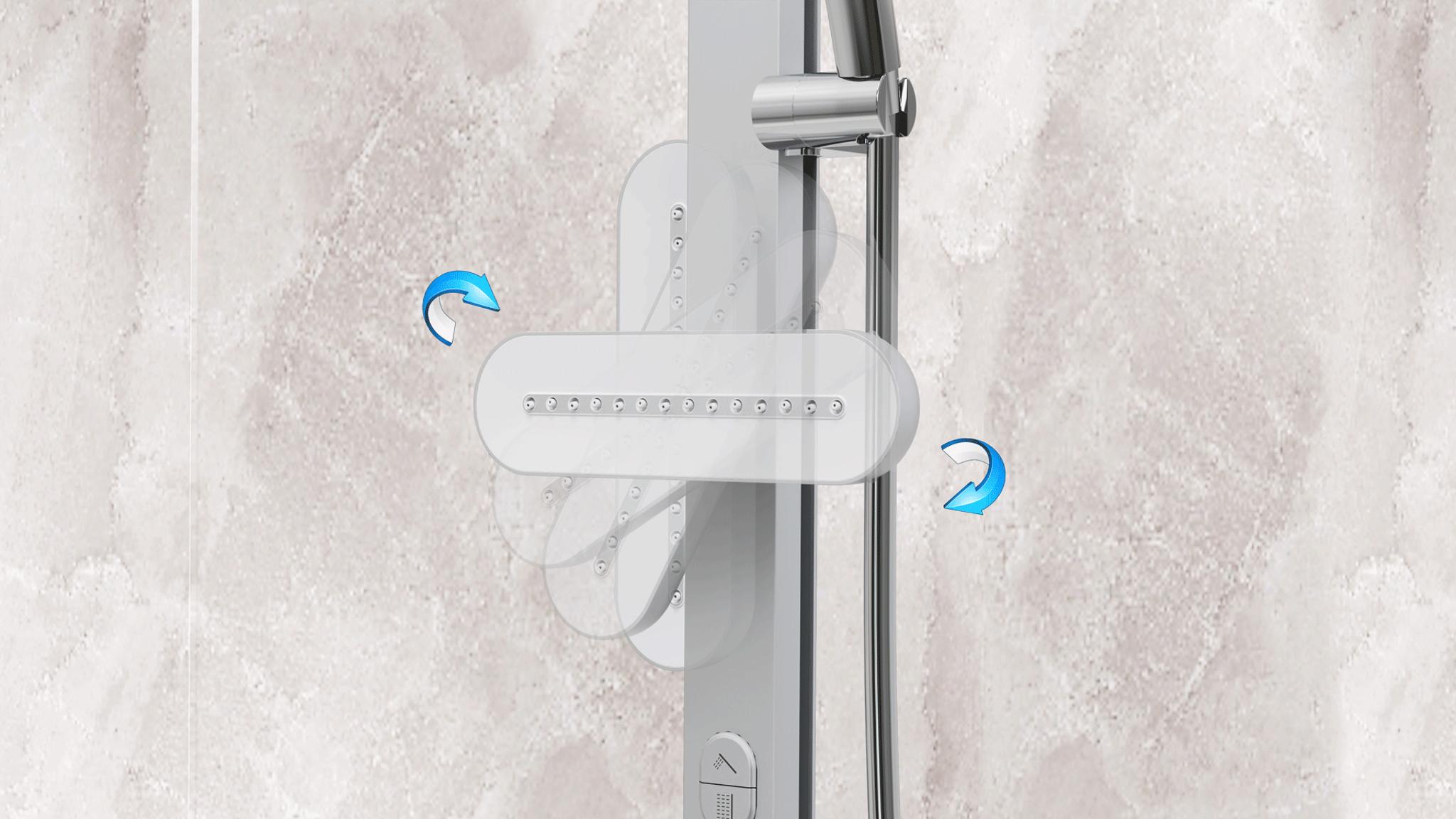 Modular aluminium shower column system