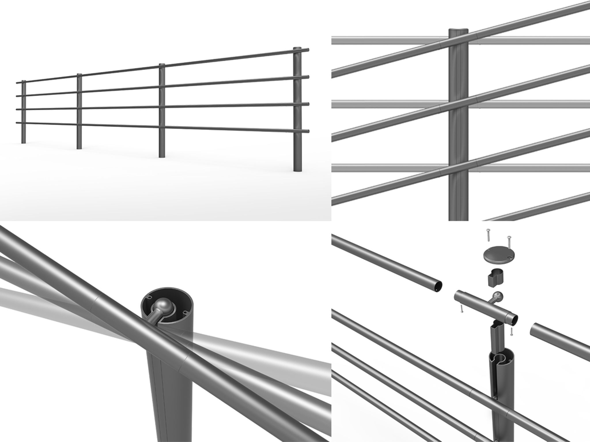 spheroid joint type fence