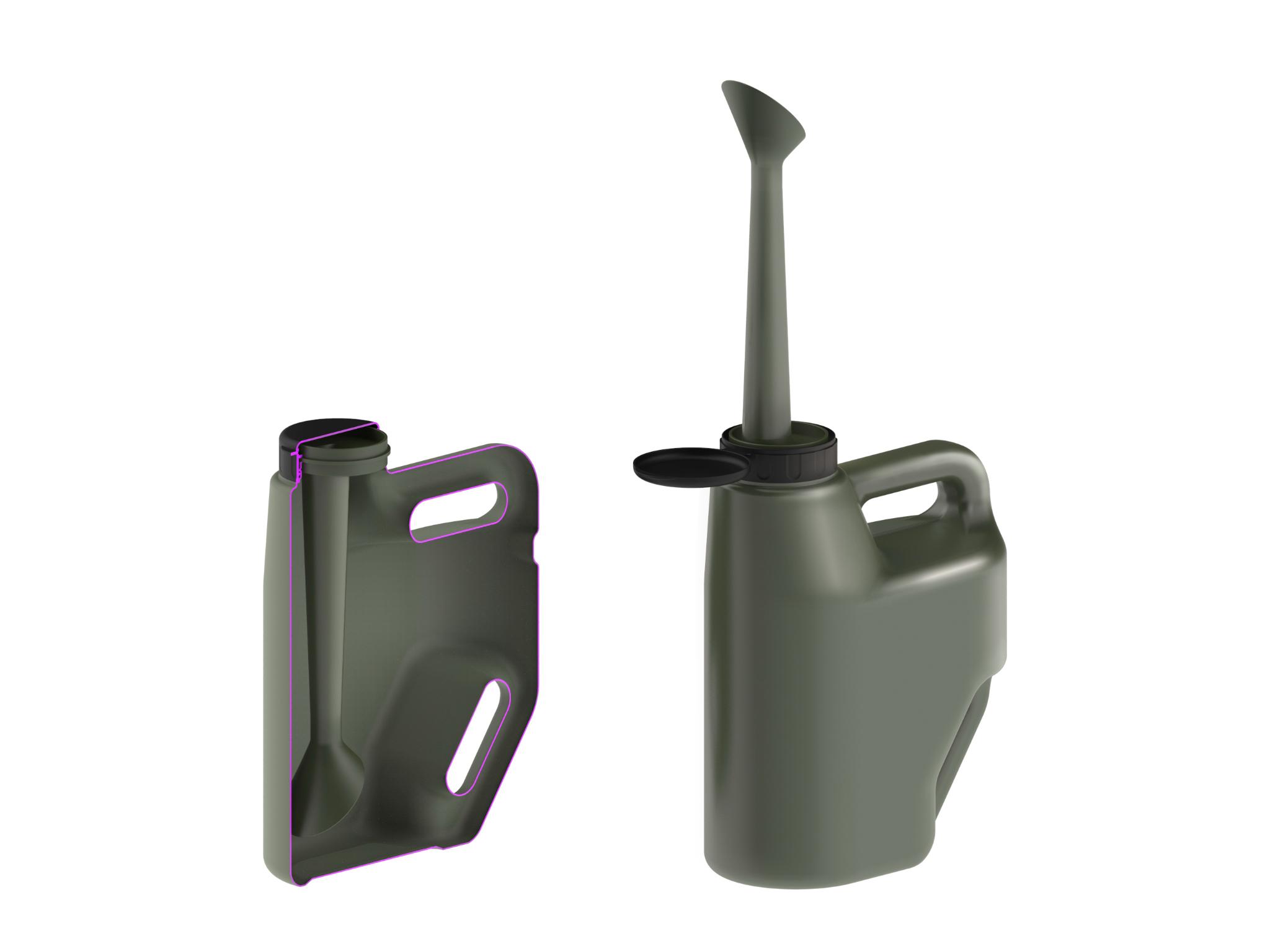 Granule spreader with storable nozzle "Nozpita"