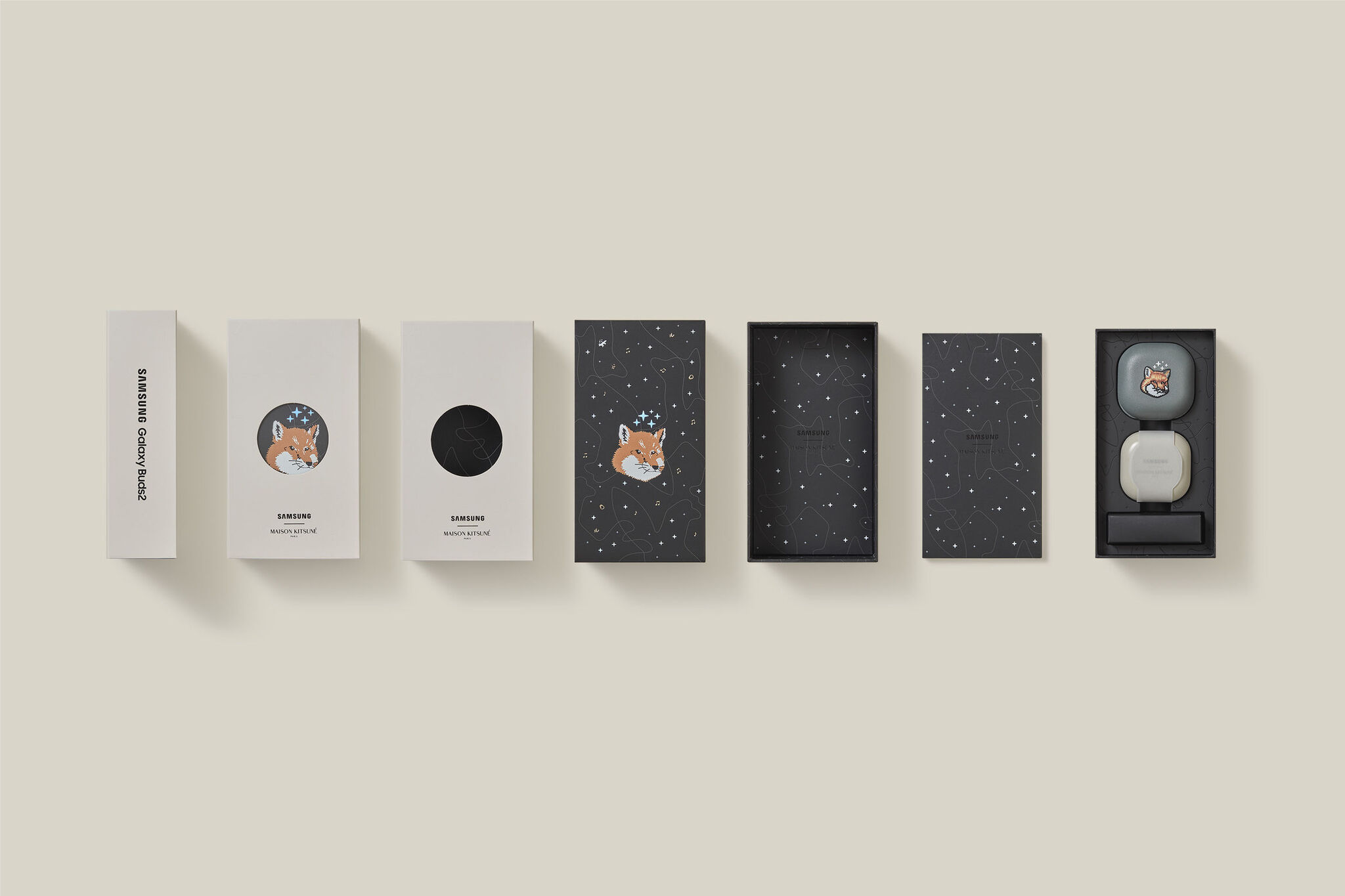 Galaxy Watch4 & Buds2 Maison Kitsune Edition pakage