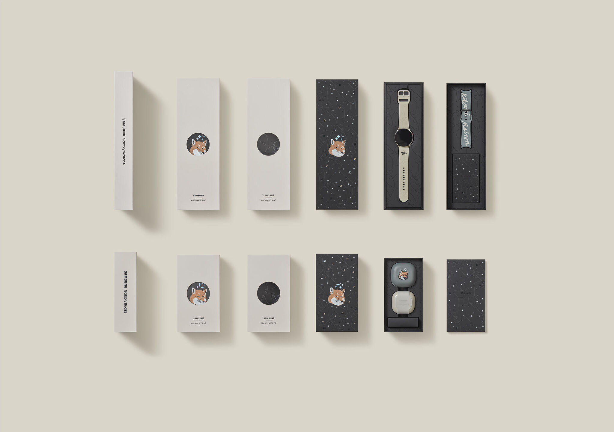 Galaxy Watch4 & Buds2 Maison Kitsune Edition pakage