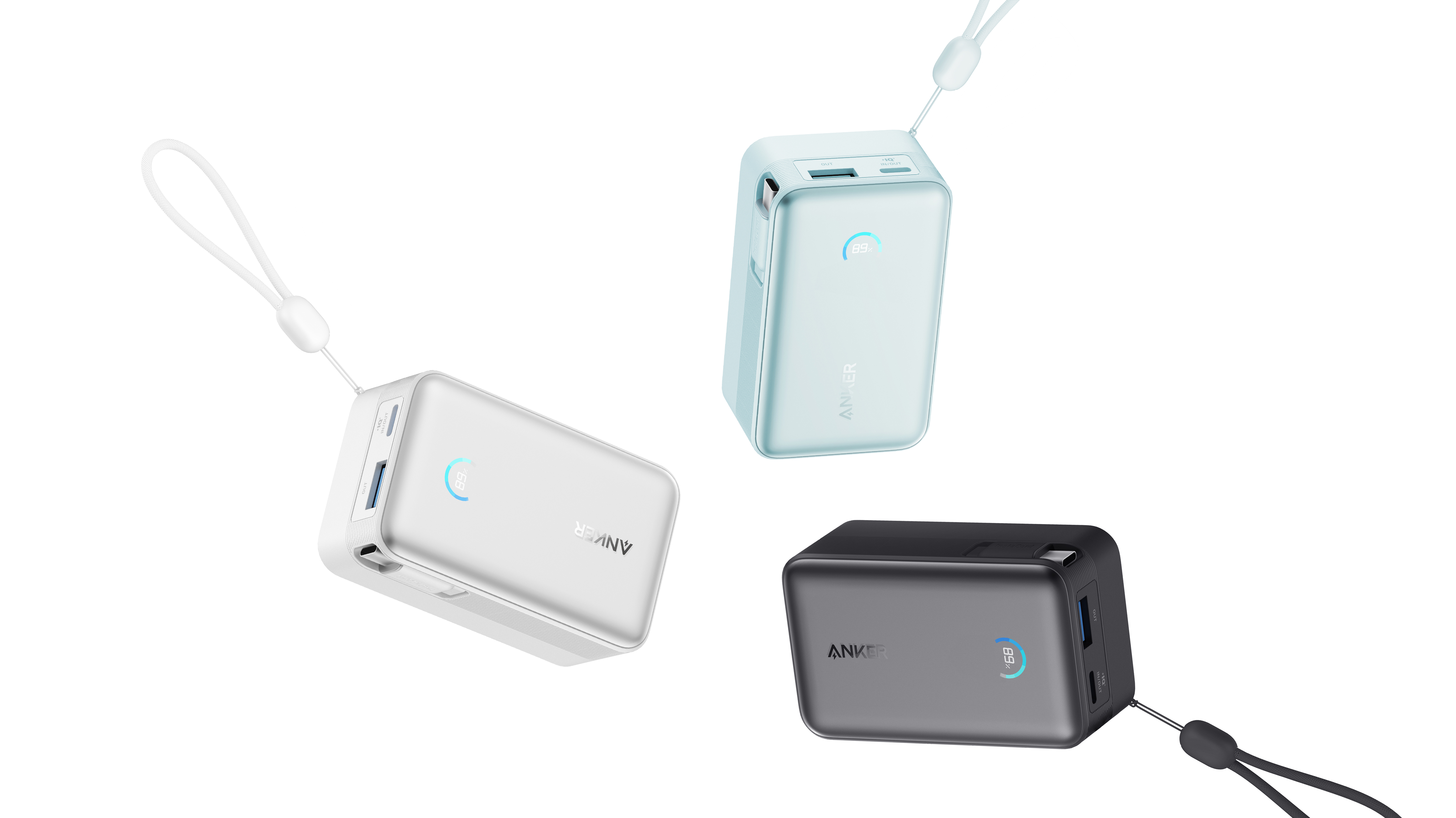 Anker Nano Power Bank (10K, 45W, Built-In Retracta