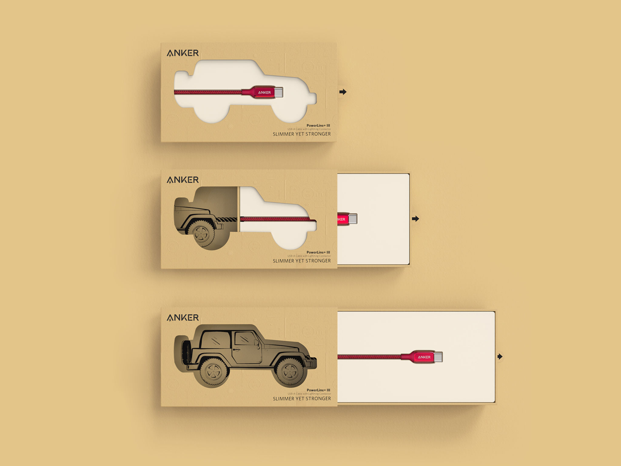 Packaging for Anker PowerLine+ III