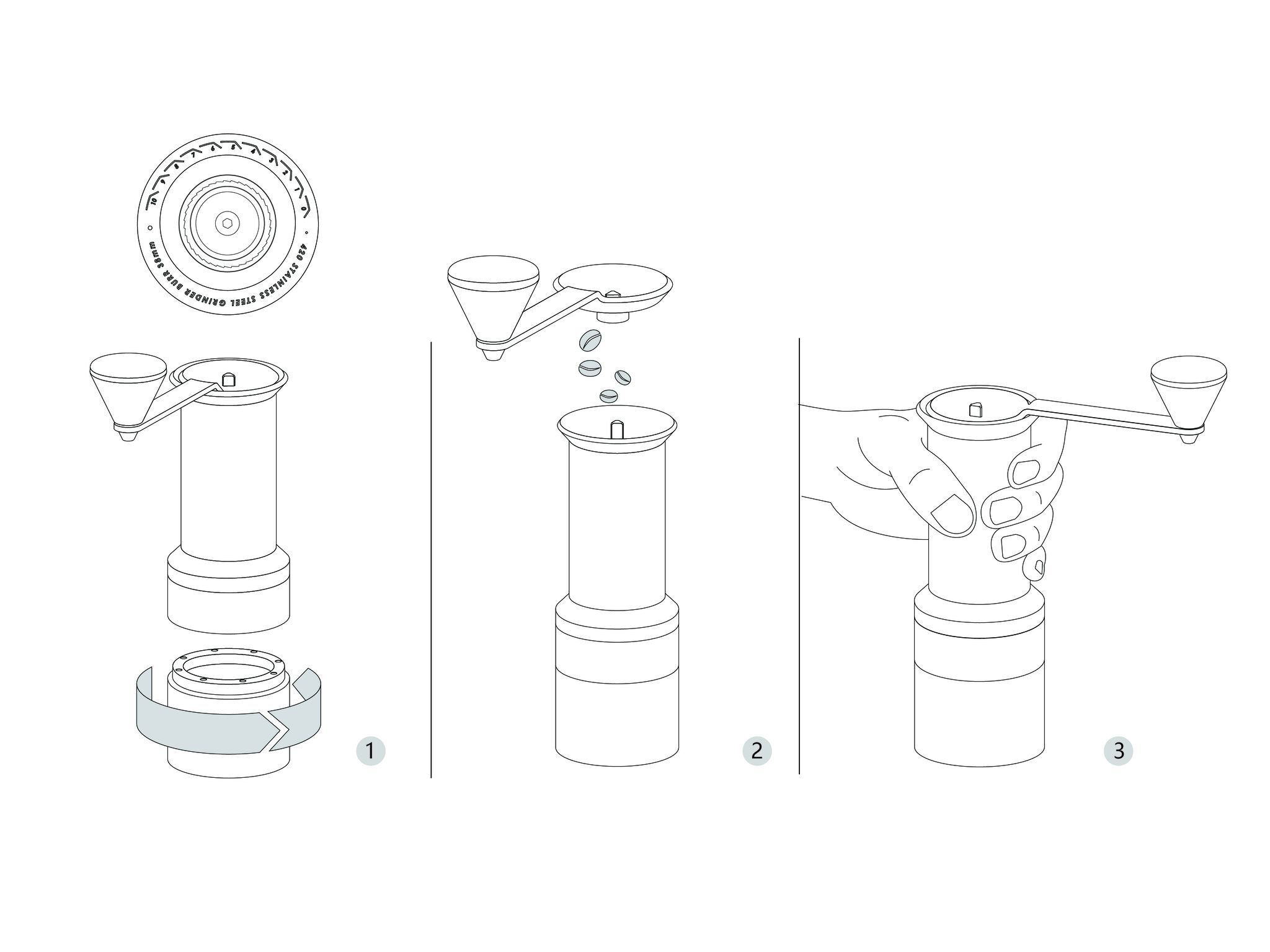 Samurai manual coffee grinder