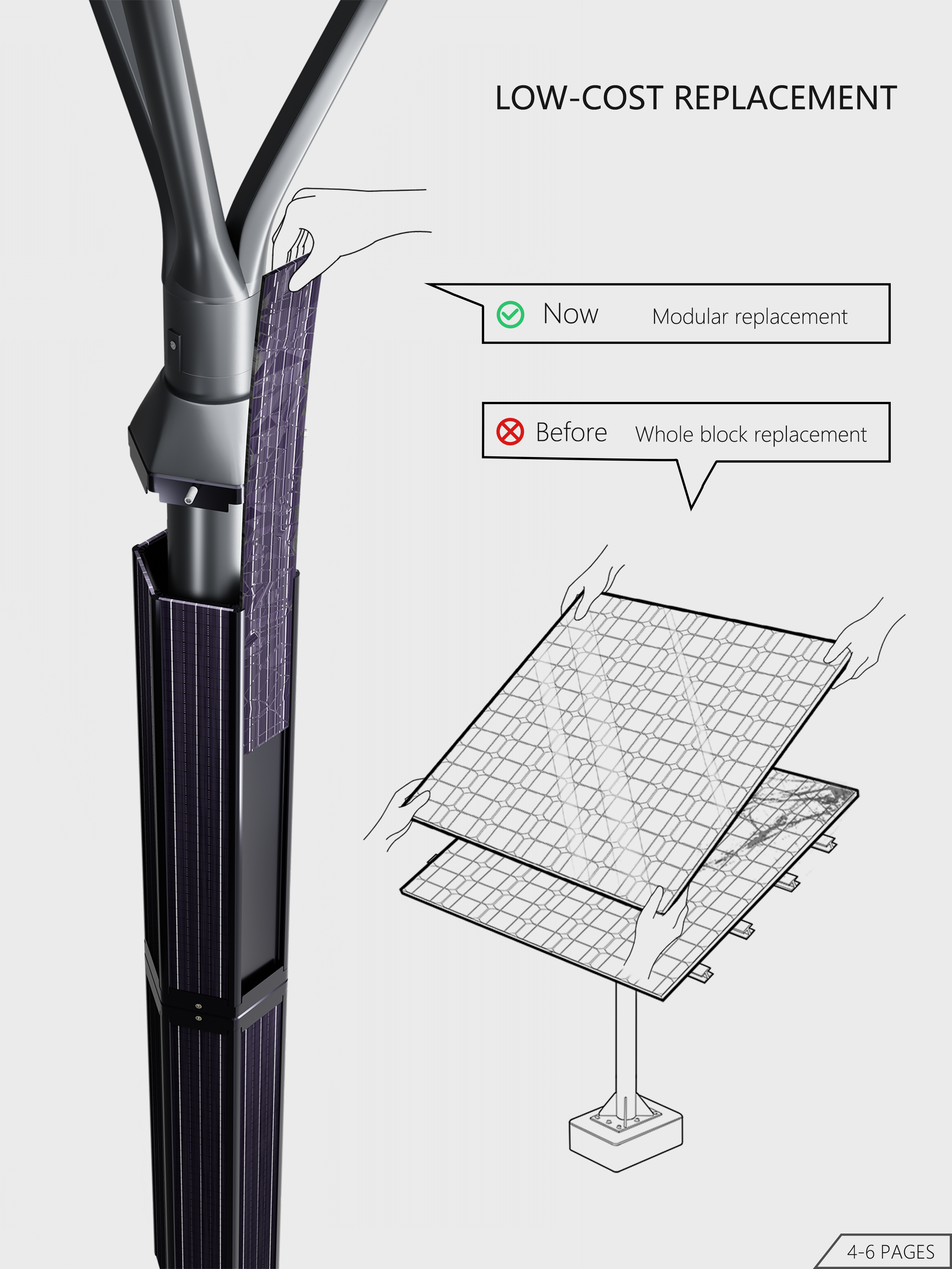 Vertical Hanging Solar Street Light