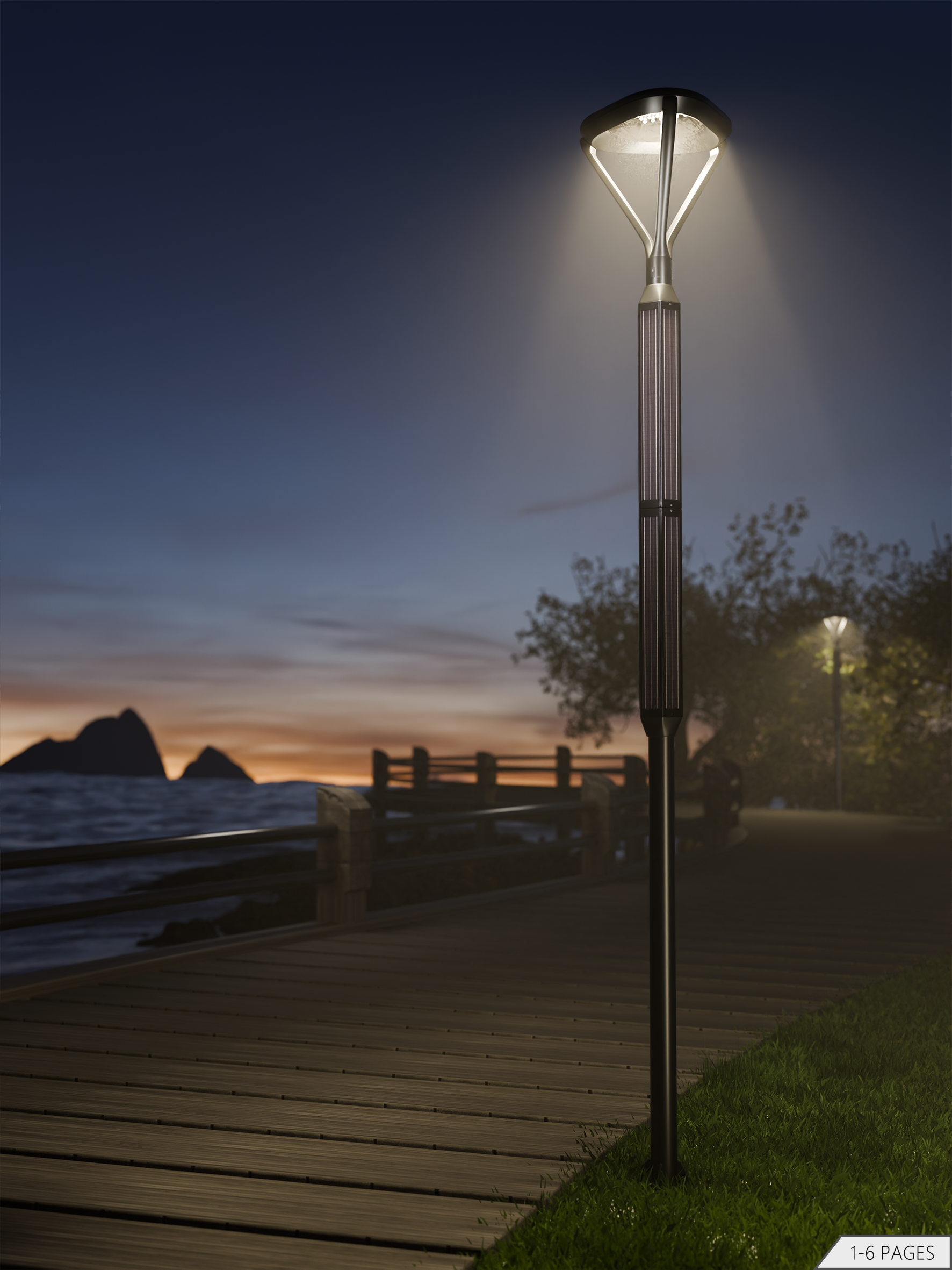 Vertical Hanging Solar Street Light