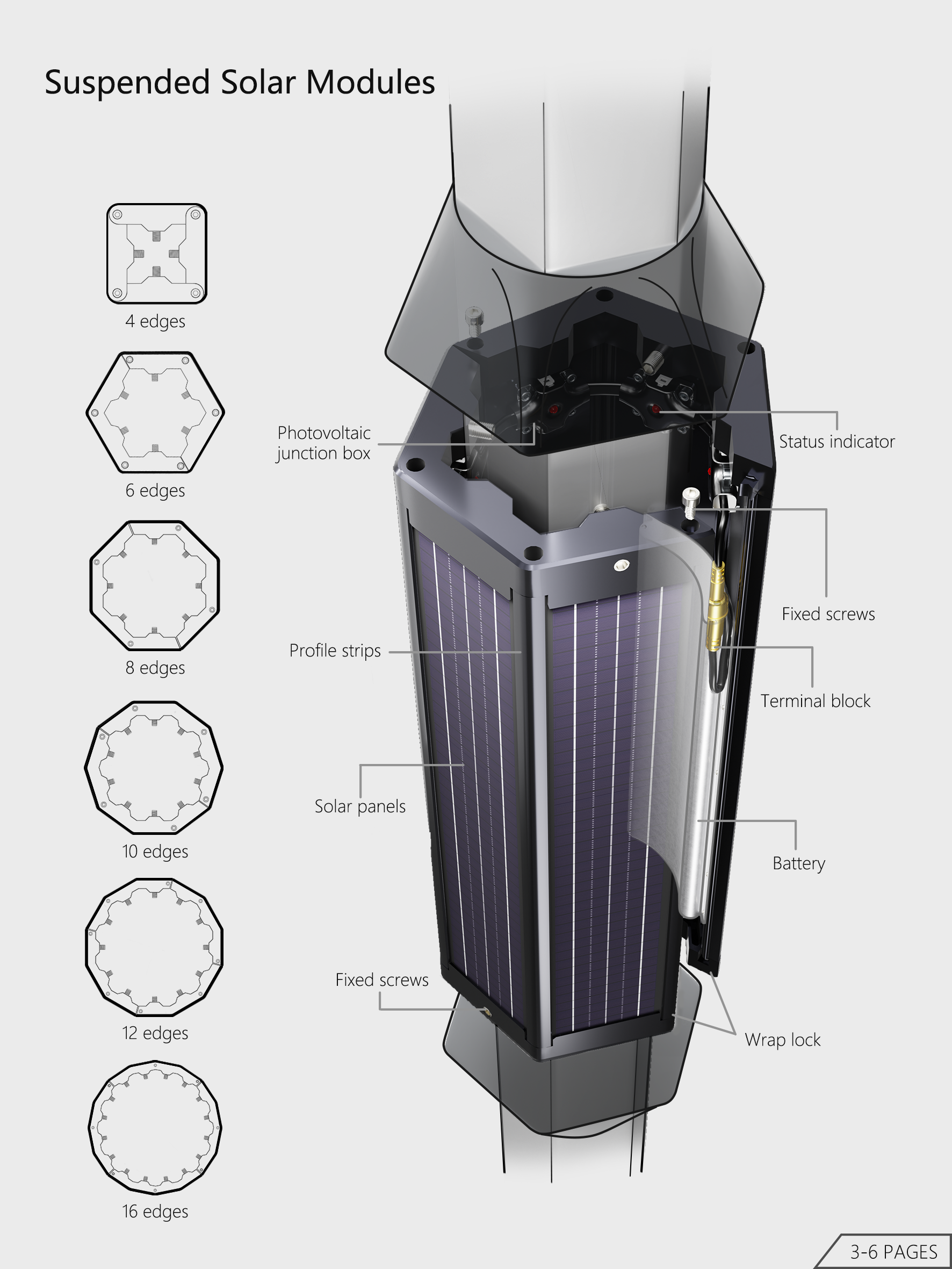 Vertical Hanging Solar Street Light