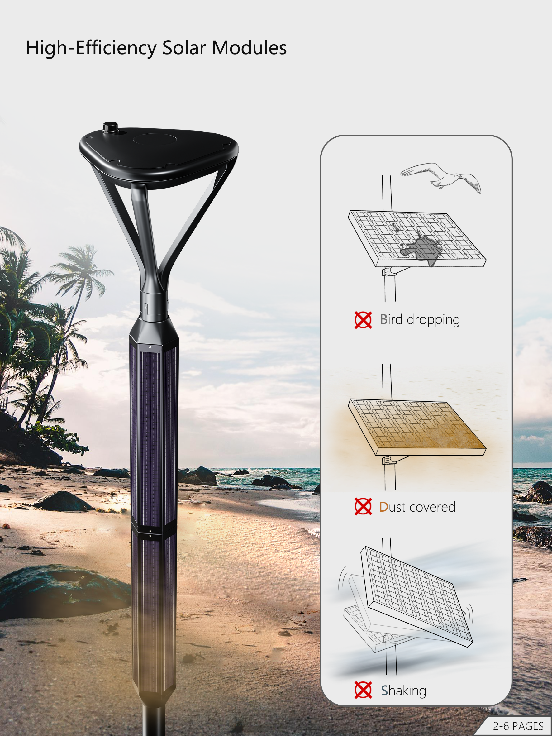 Vertical Hanging Solar Street Light