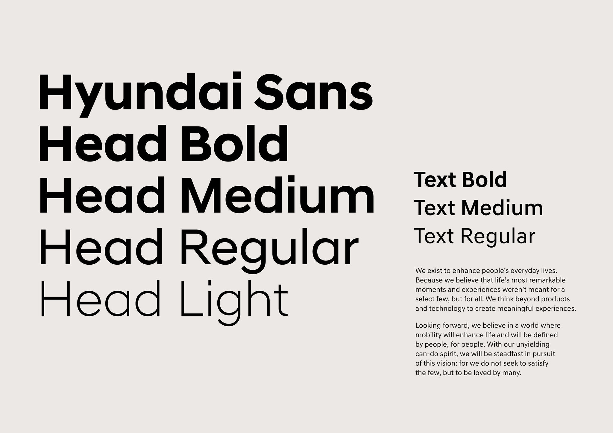 Hyundai Sans Typeface