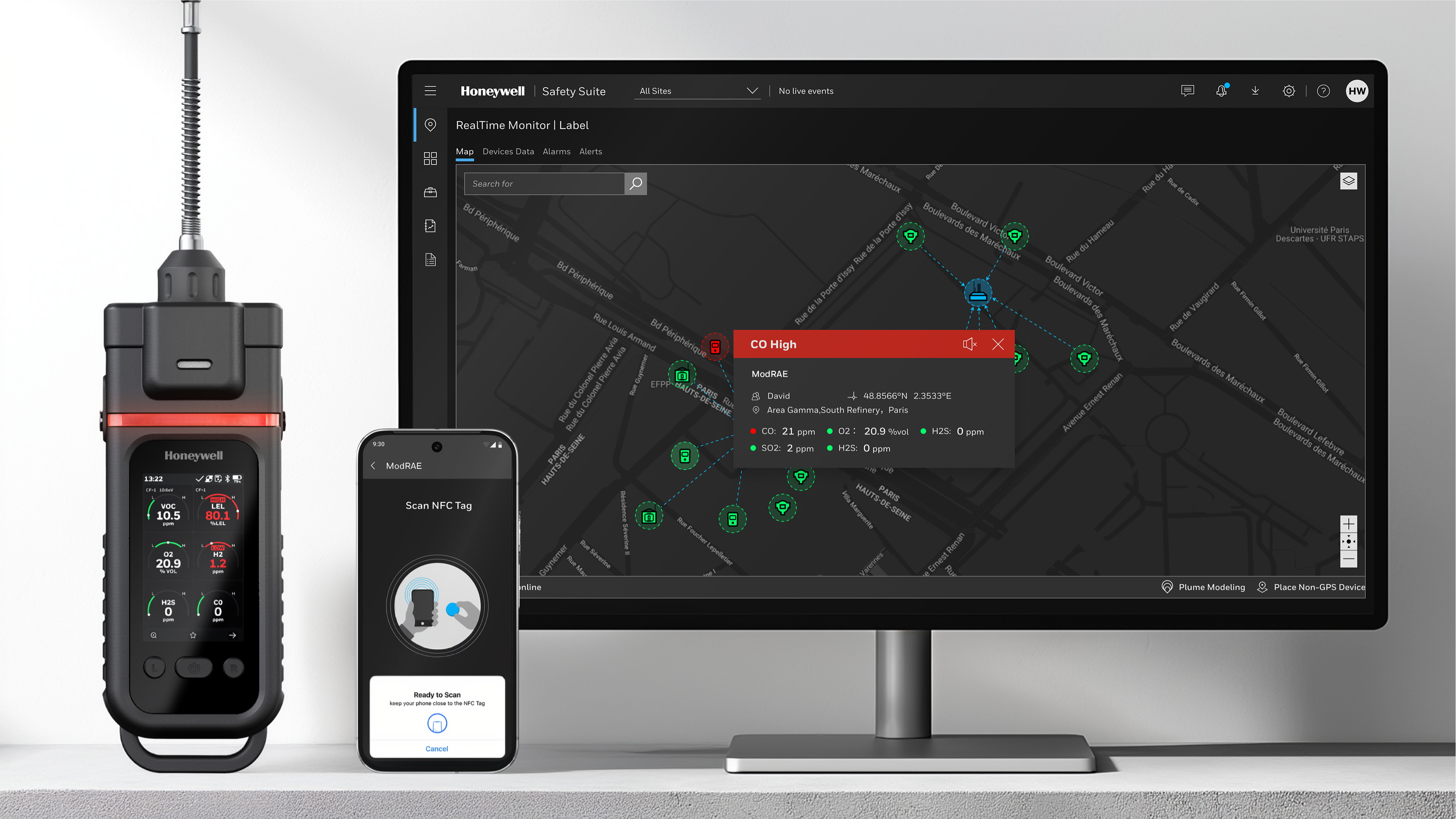 ModRAE Portable Gas Detector HMI