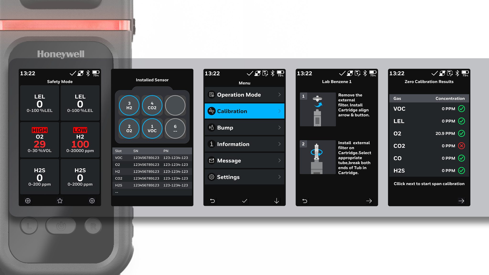 ModRAE Portable Gas Detector HMI