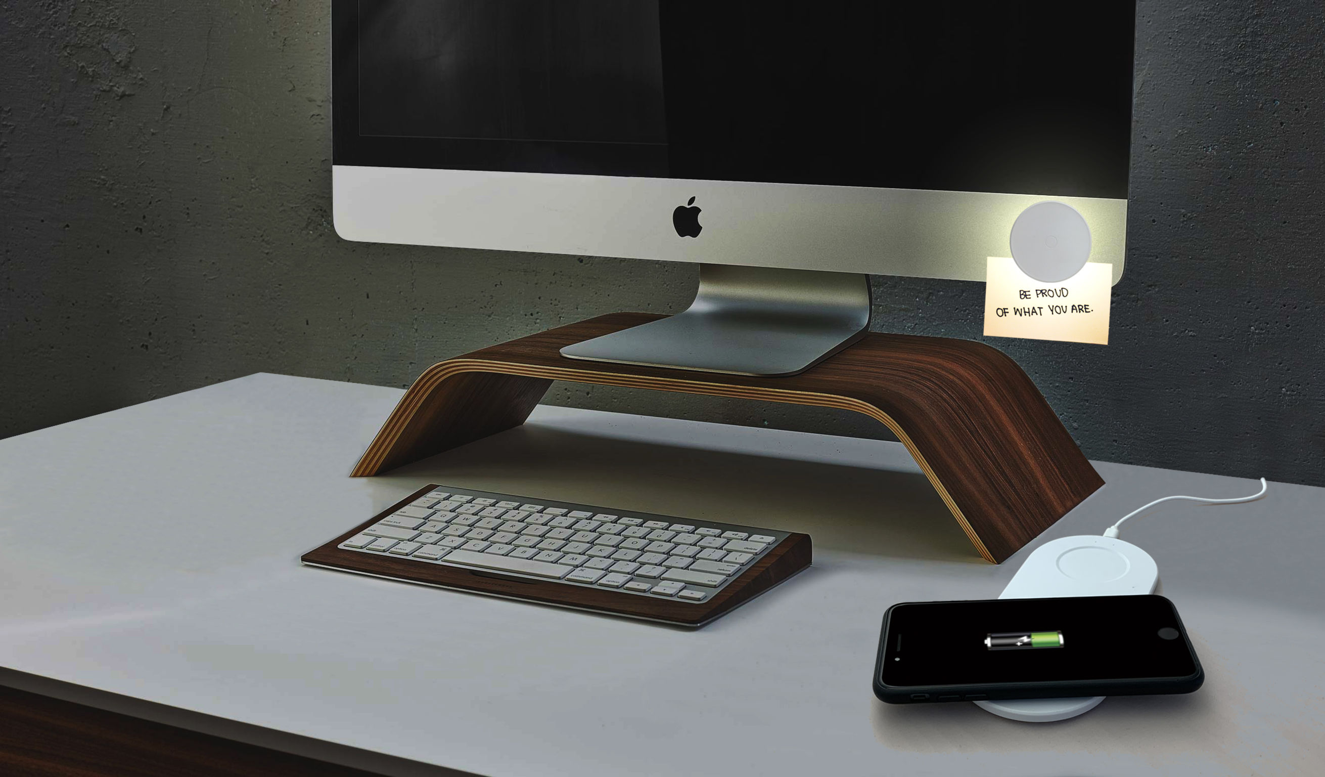 Halo Wireless Charging Pad with Bedside Lamp