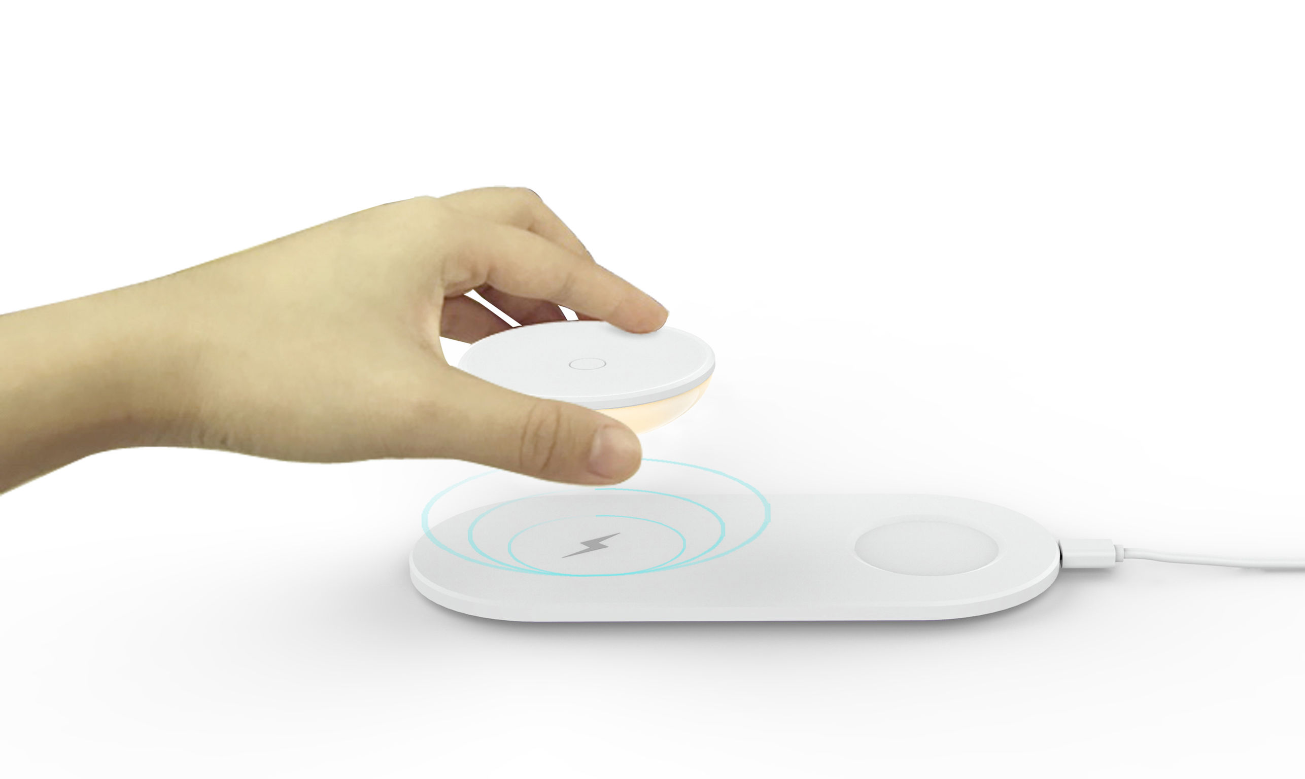 Halo Wireless Charging Pad with Bedside Lamp