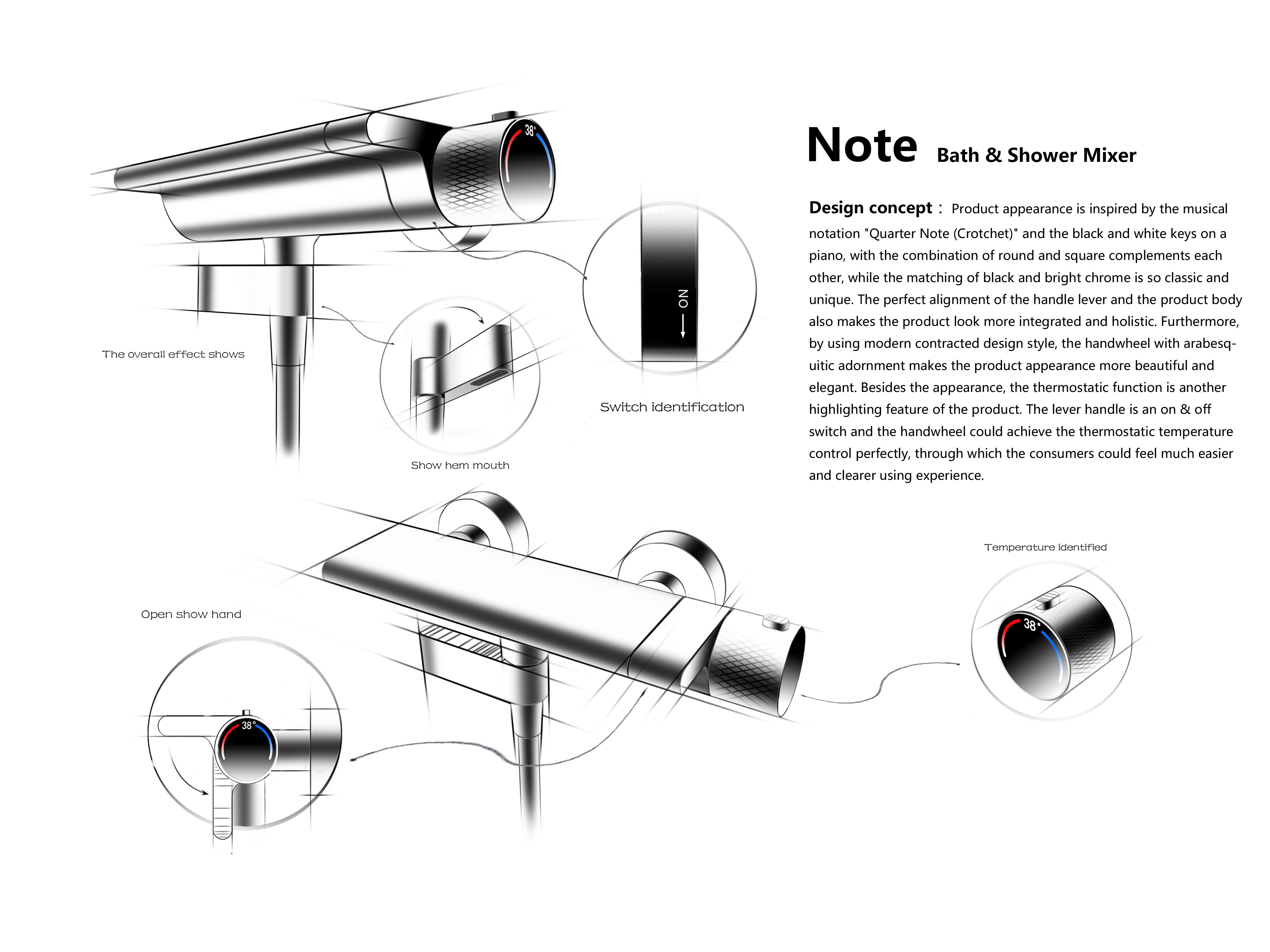 Note Bath Shower Mixer