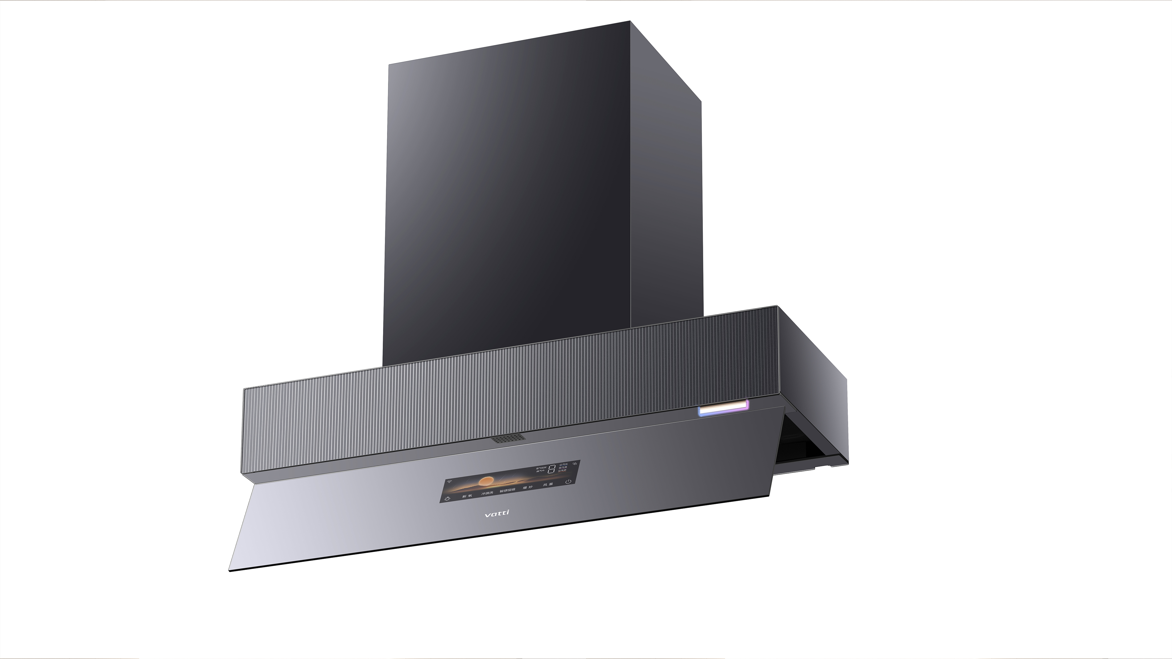 Concealed range hood