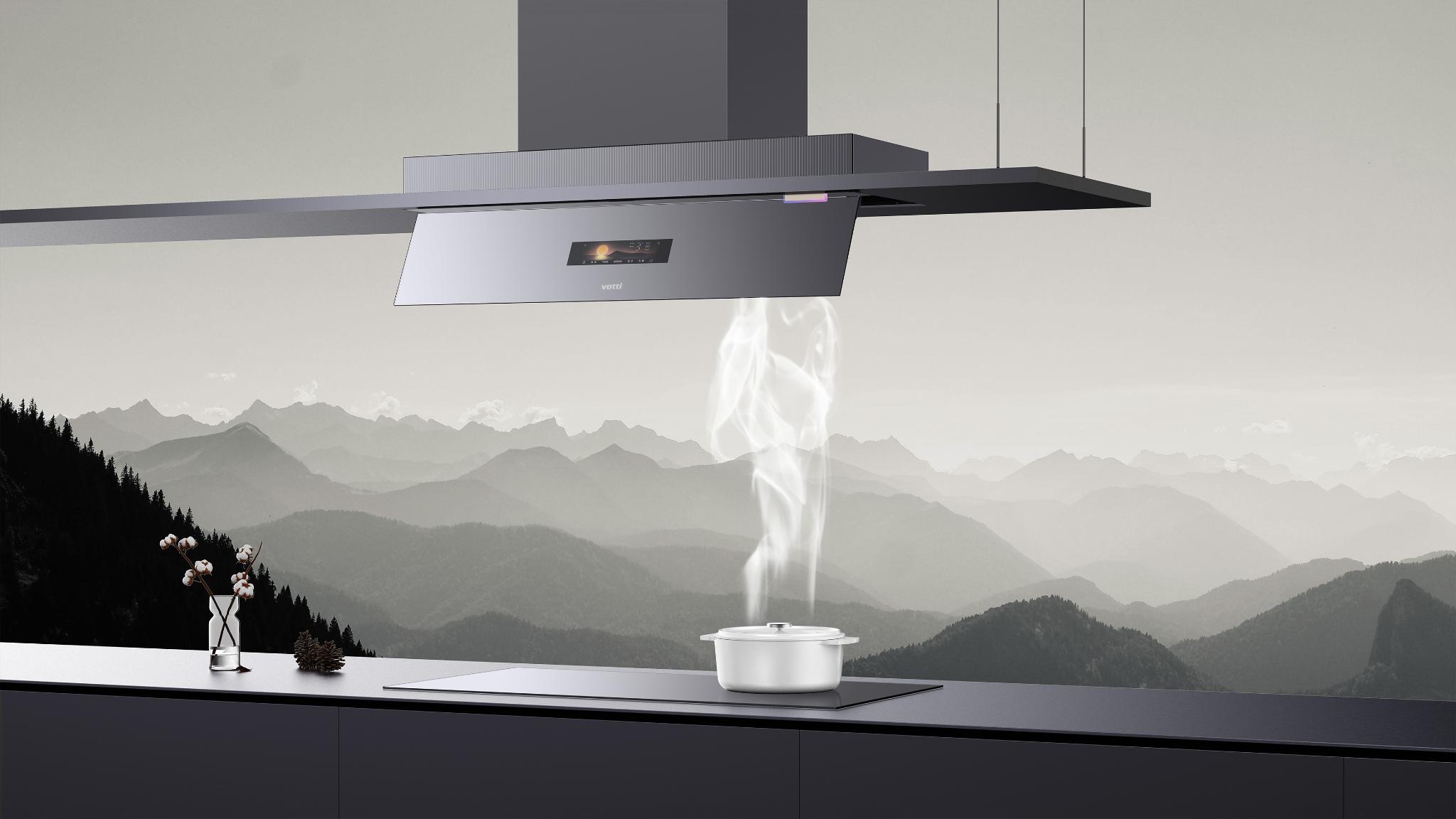 Concealed range hood
